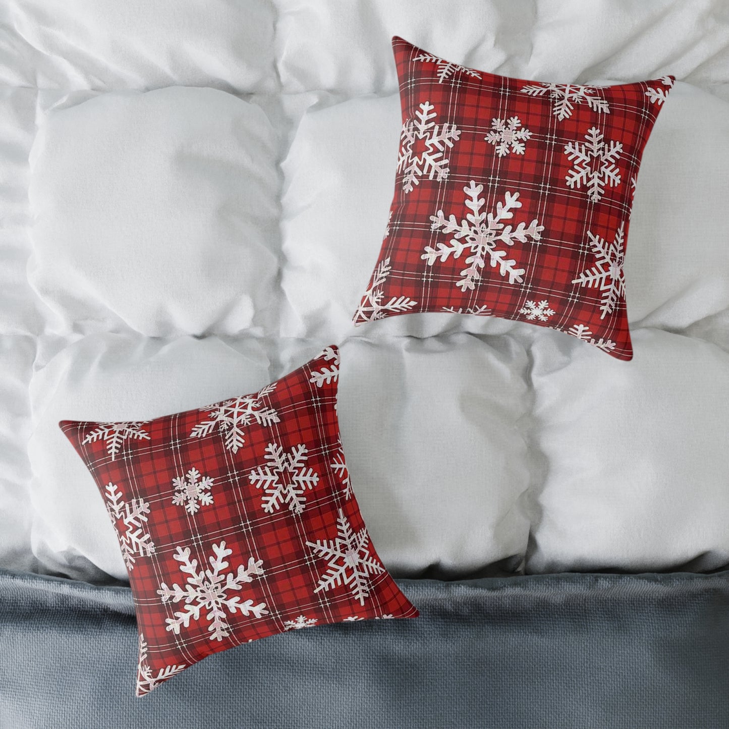 Festive Snowflake Pillow