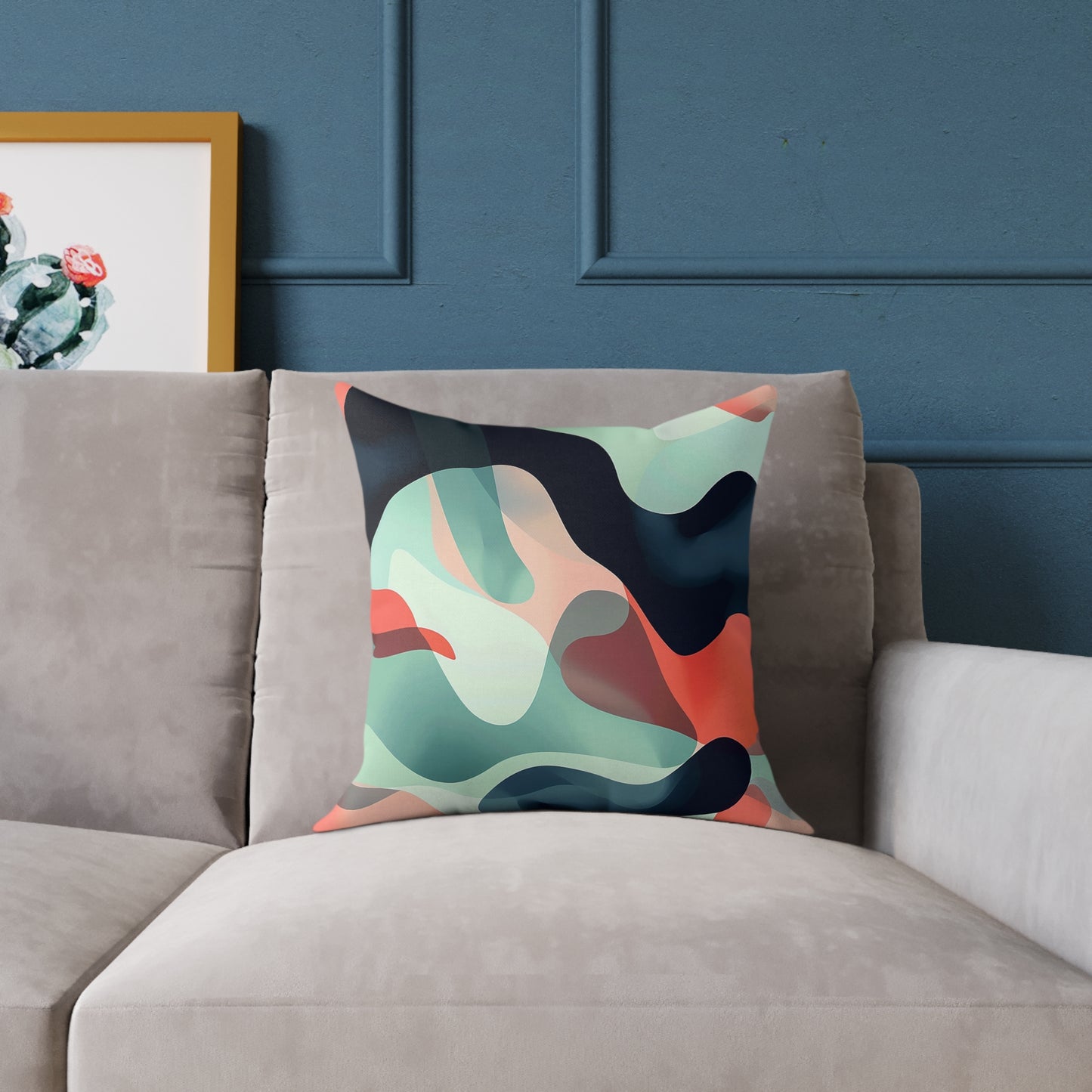 Abstract Waves Decorative Pillow