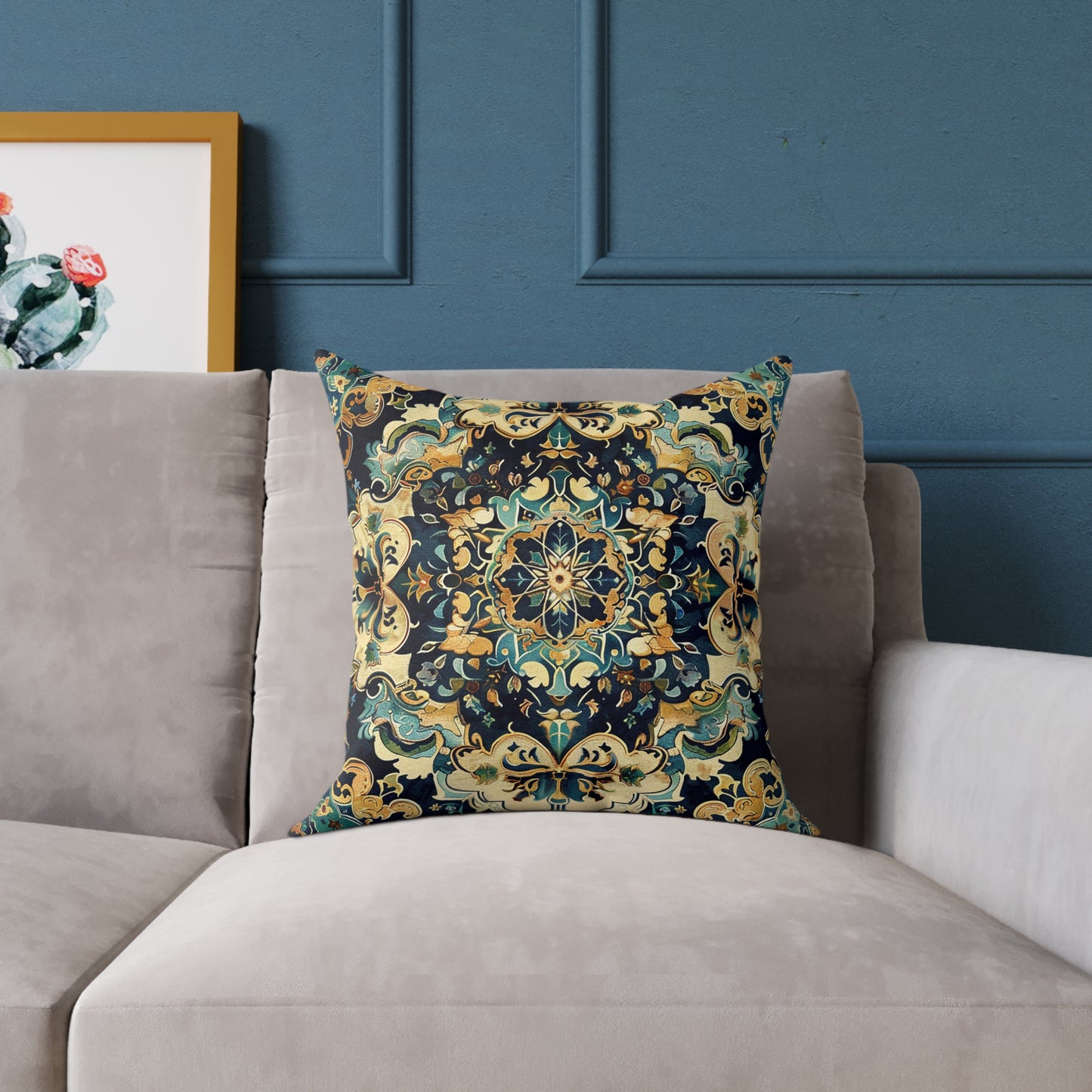 Regal Mandala Tapestry Decorative Pillow