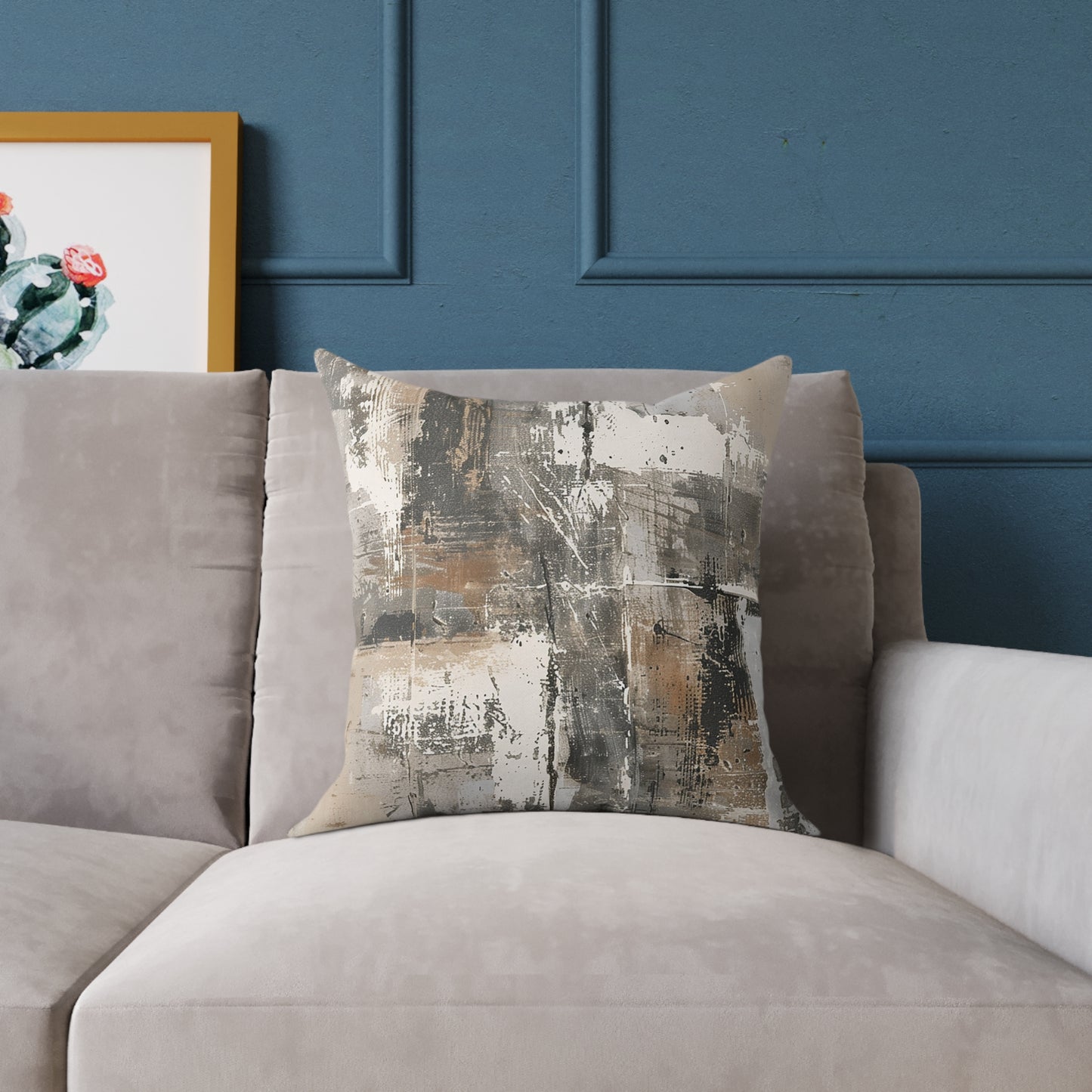 Abstract Earth Tones Pillow