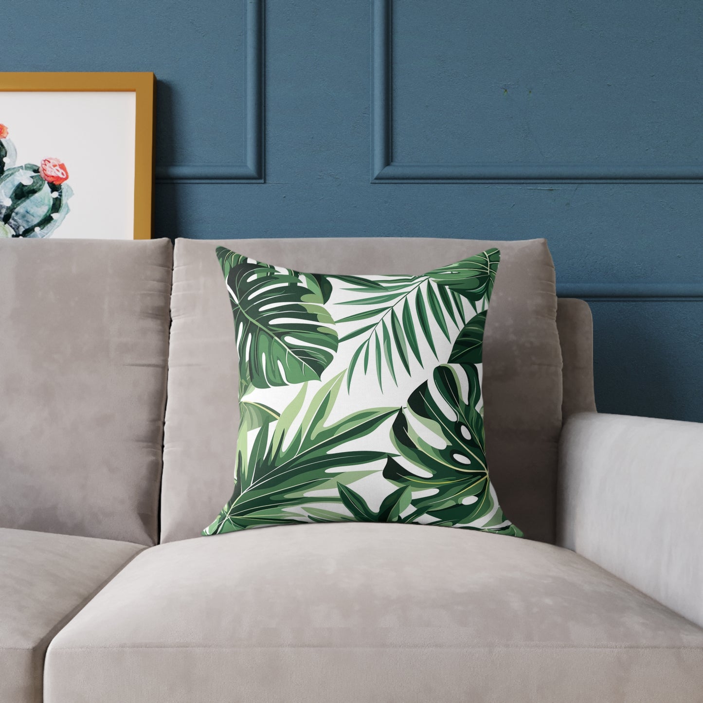 Palm Leaf Accent Pillow