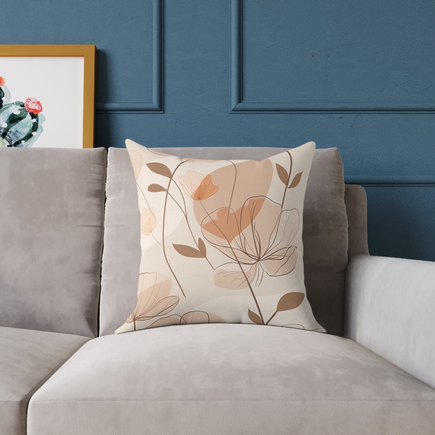 Soft Floral Elegance Pillow