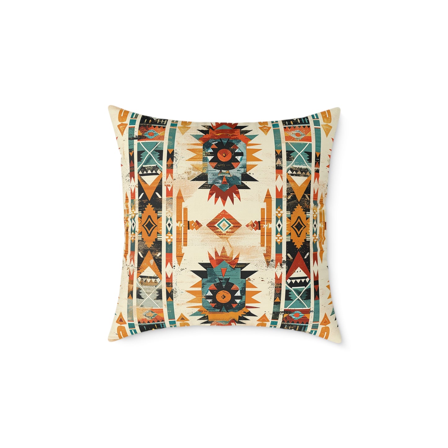 Southwestern Sunburst Tribal Decorative Pillow