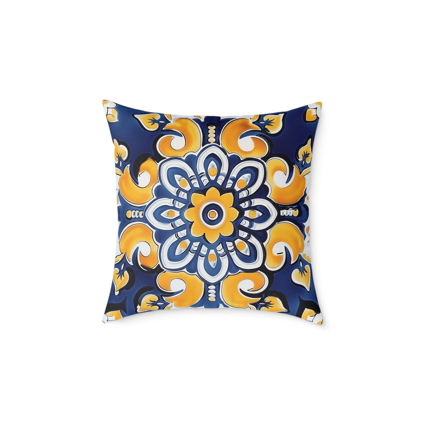 Elegant Mediterranean Floral Pillow