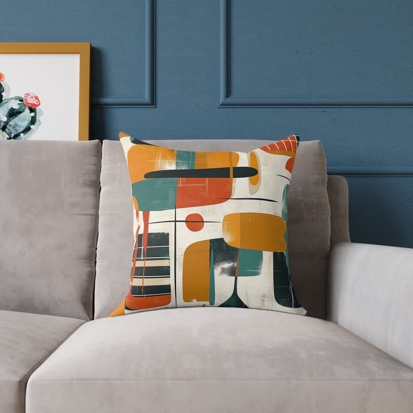 Retro Geometric Art Deco Pillow