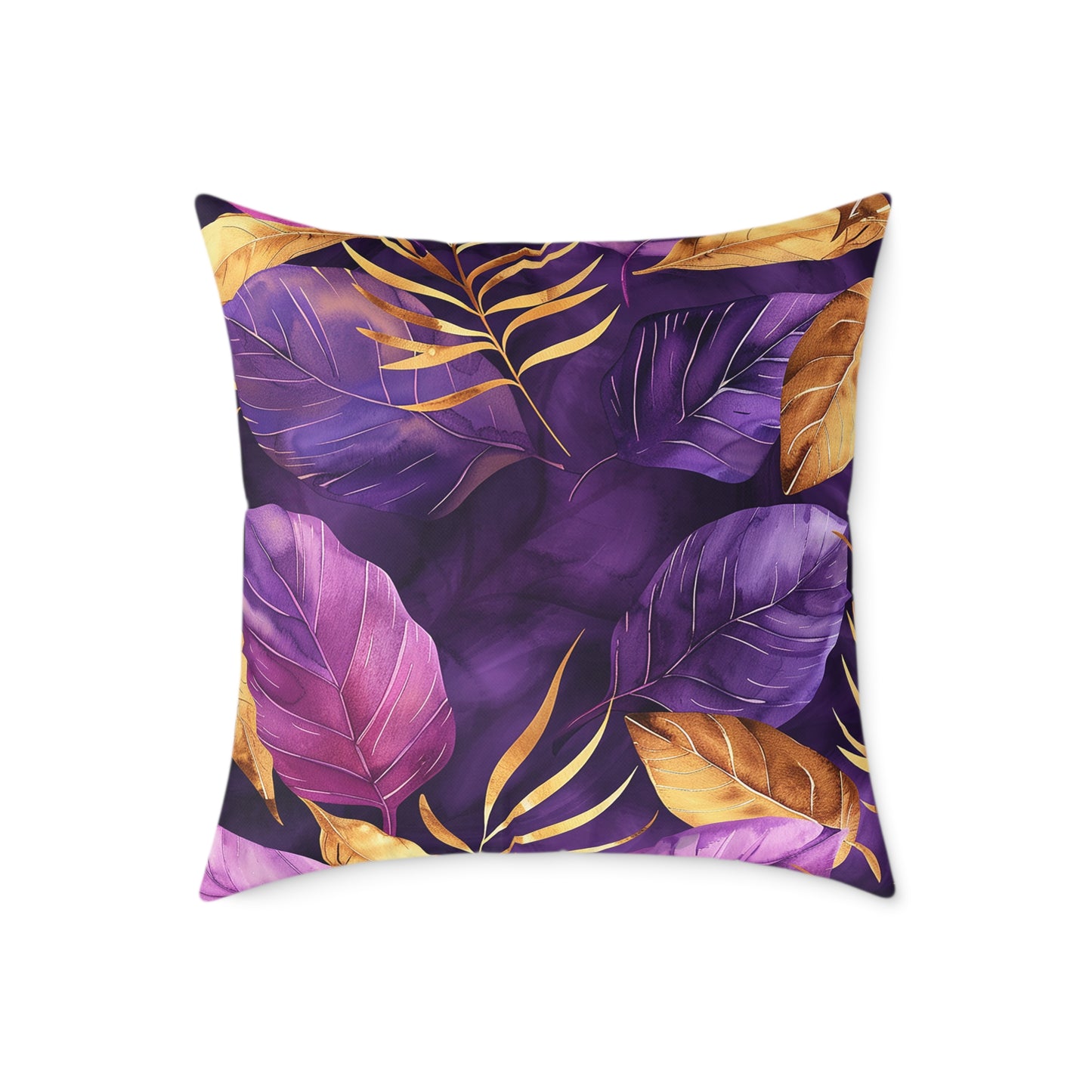 Vibrant Tropical Leaves Pillow