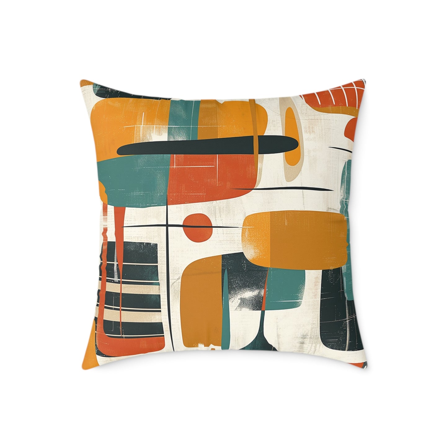 Retro Geometric Art Deco Pillow