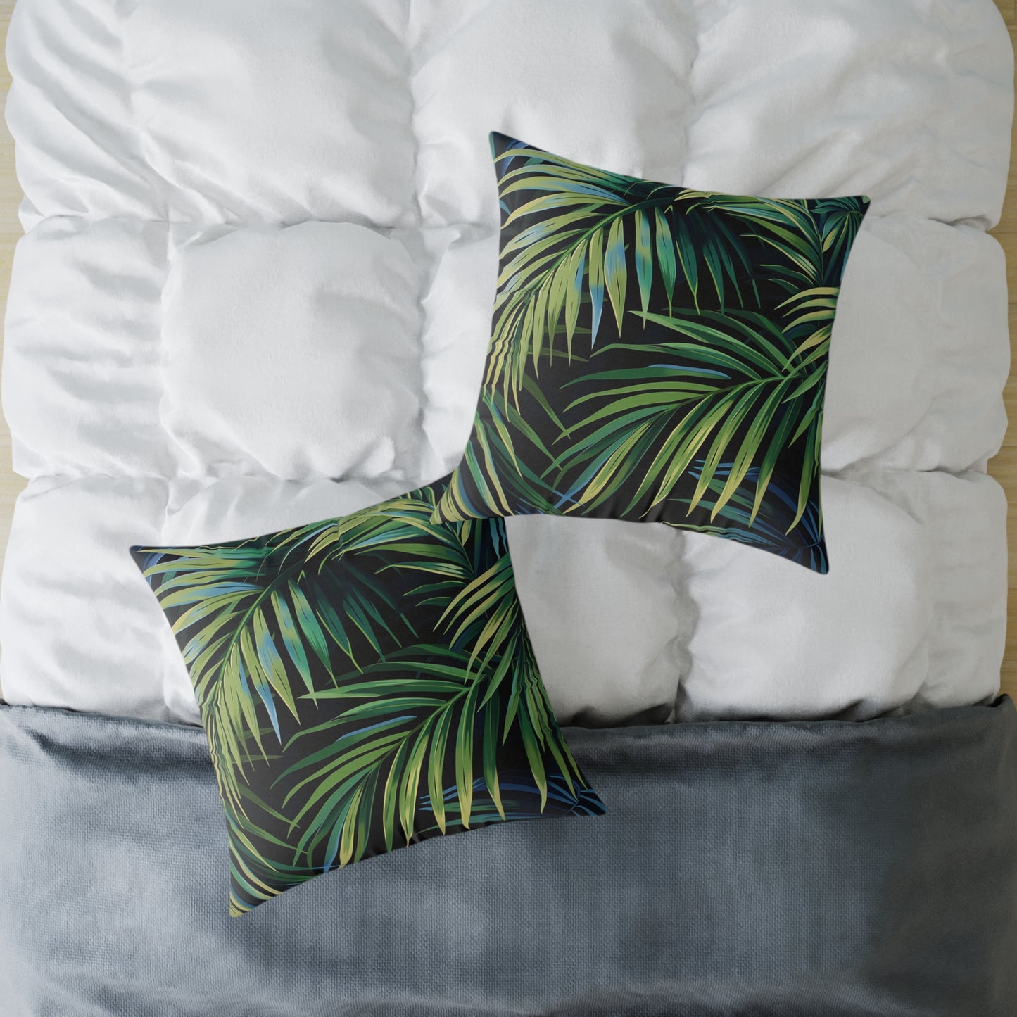 Tropical Palm Leaf Design Pillow