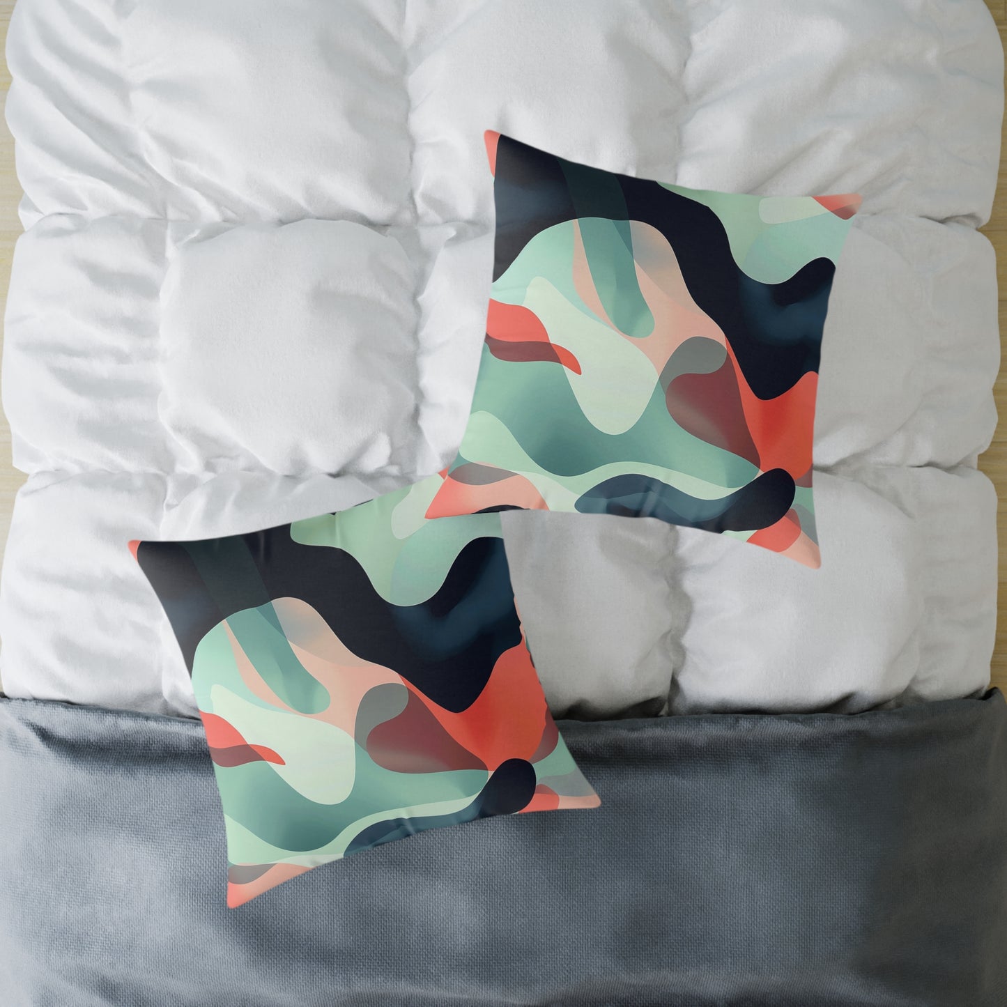 Abstract Waves Decorative Pillow