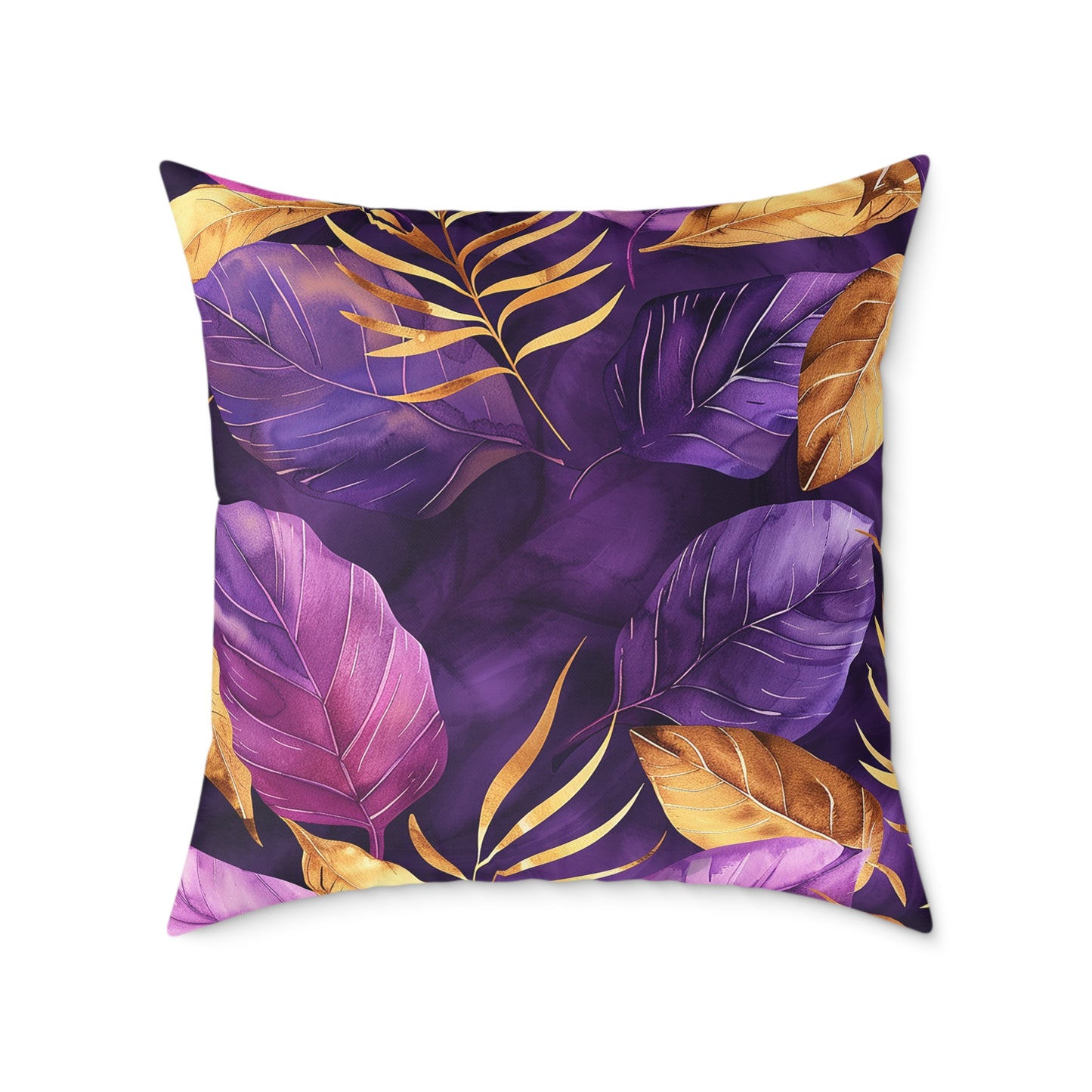 Vibrant Tropical Leaves Pillow