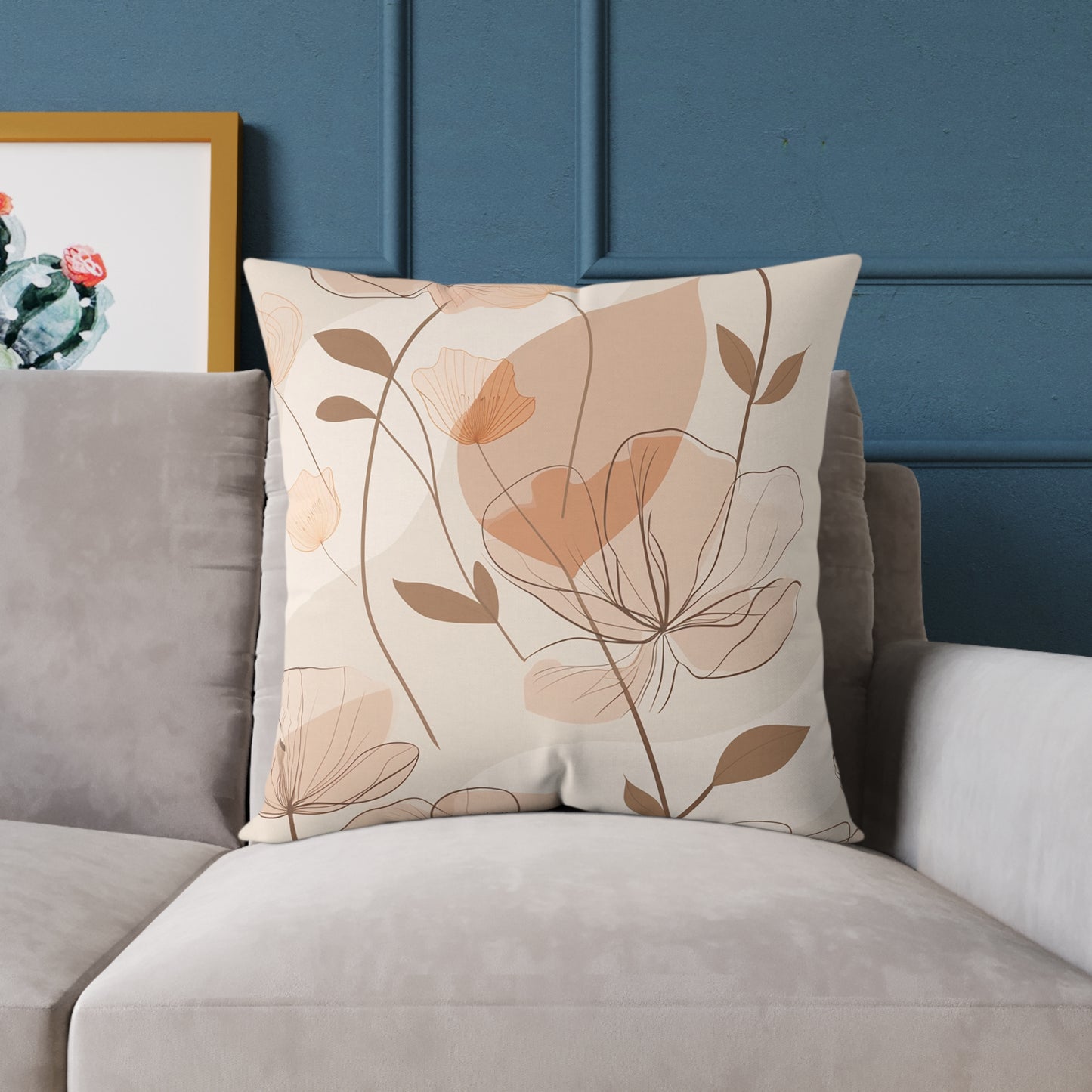 Soft Floral Elegance Pillow