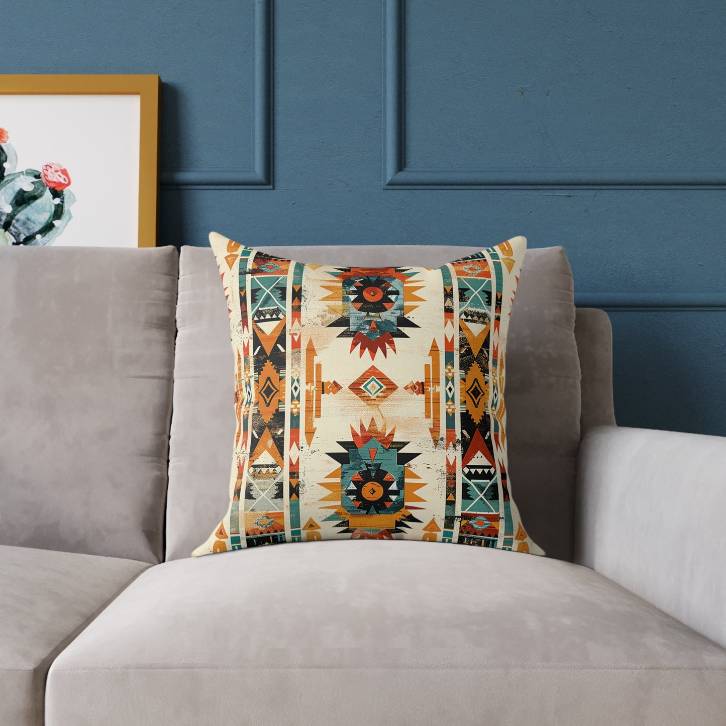 Southwestern Sunburst Tribal Decorative Pillow