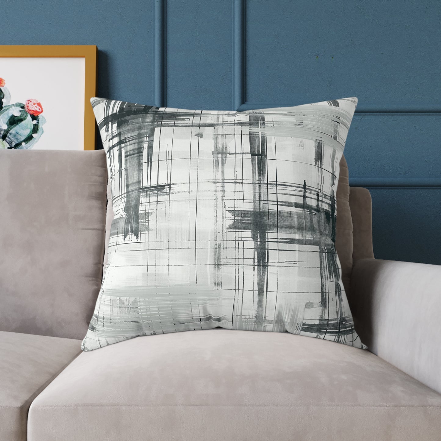 Abstract Grid Decorative Pillow