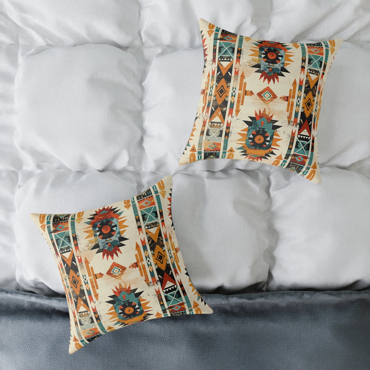 Southwestern Sunburst Tribal Decorative Pillow