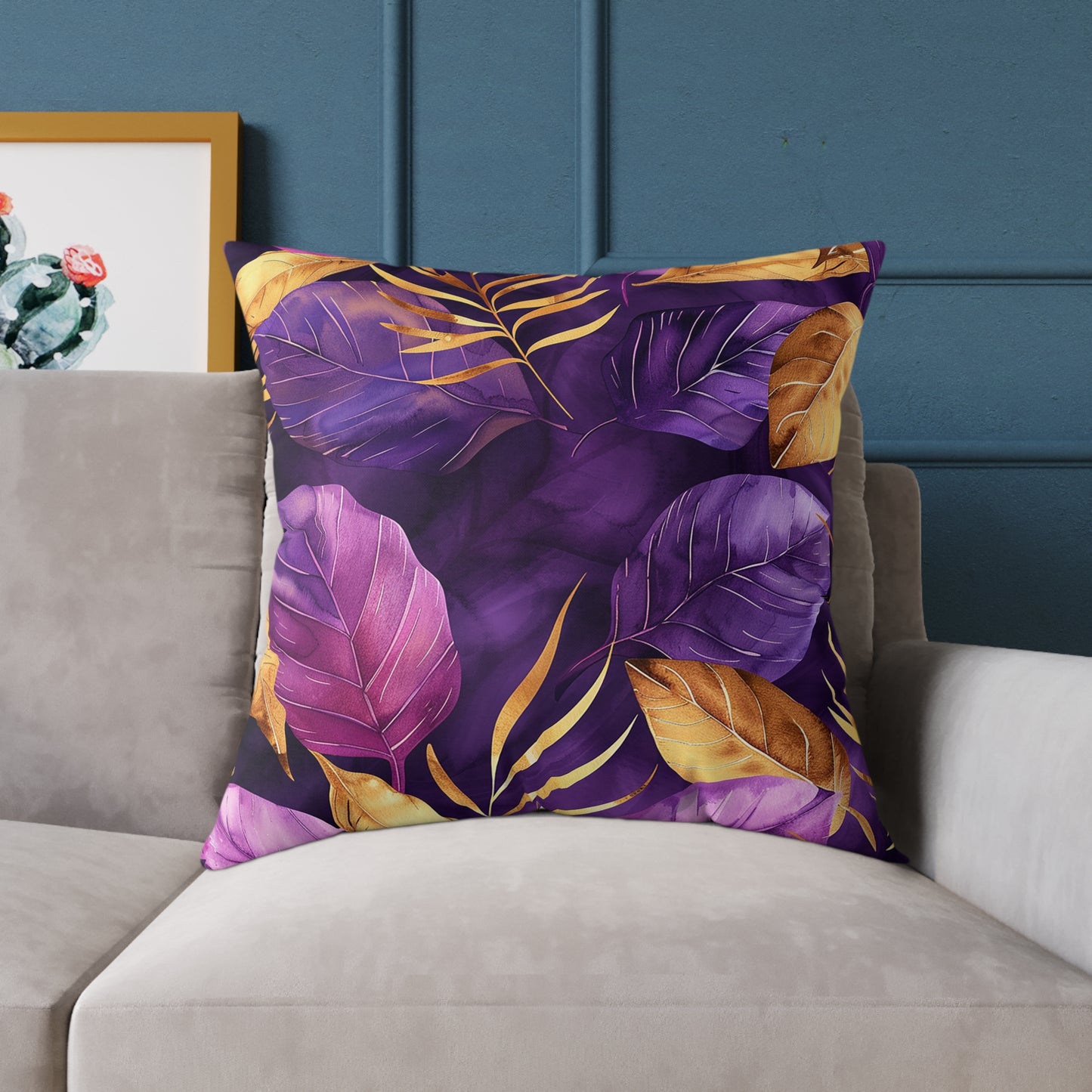 Vibrant Tropical Leaves Pillow