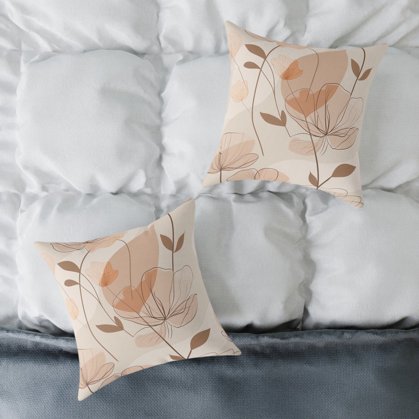 Soft Floral Elegance Pillow