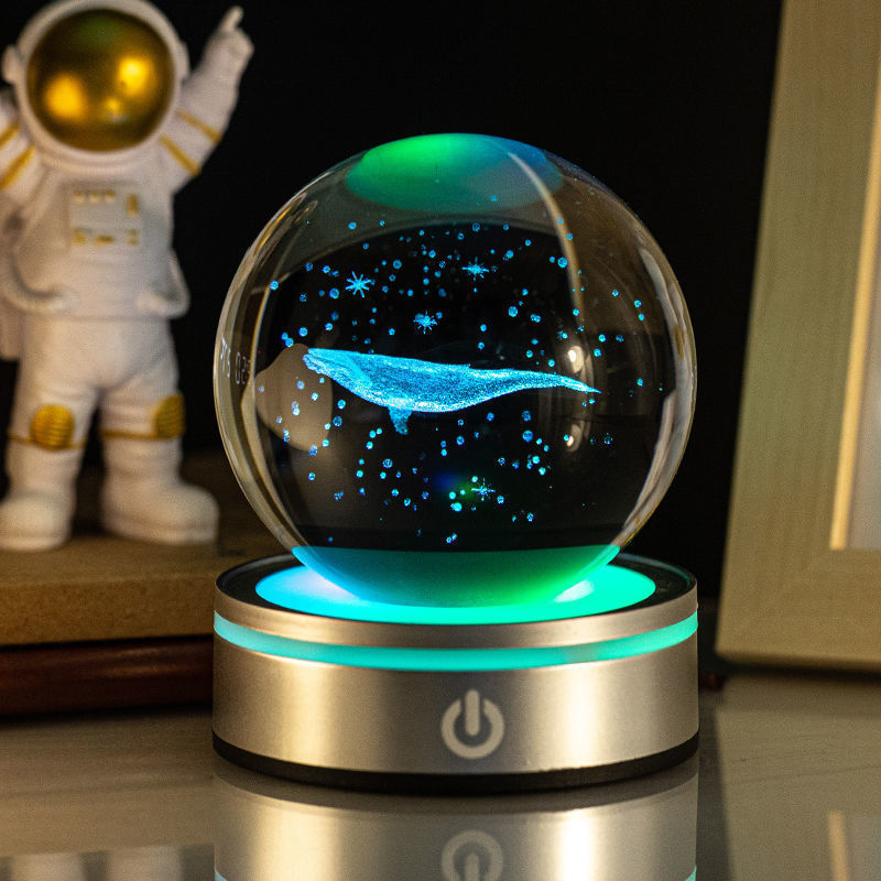 Luminous 3D Crystal Ball Night Lamp