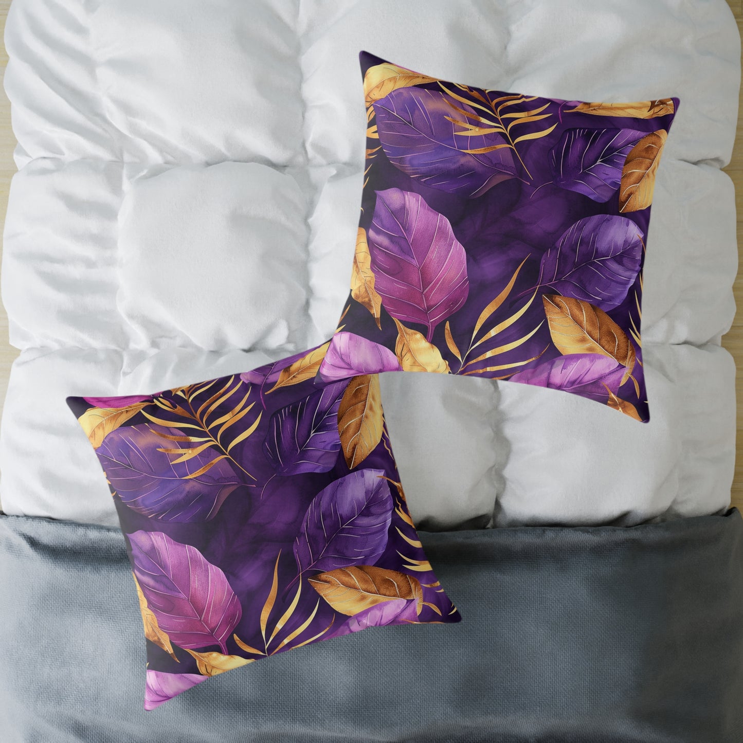 Vibrant Tropical Leaves Pillow