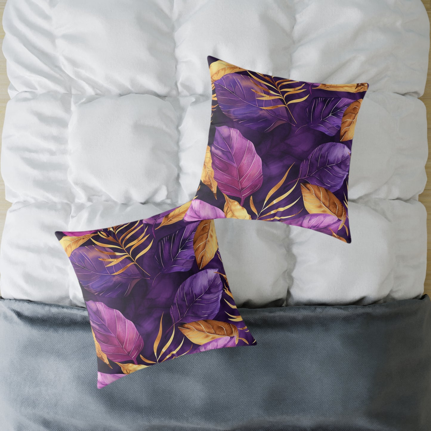 Vibrant Tropical Leaves Pillow