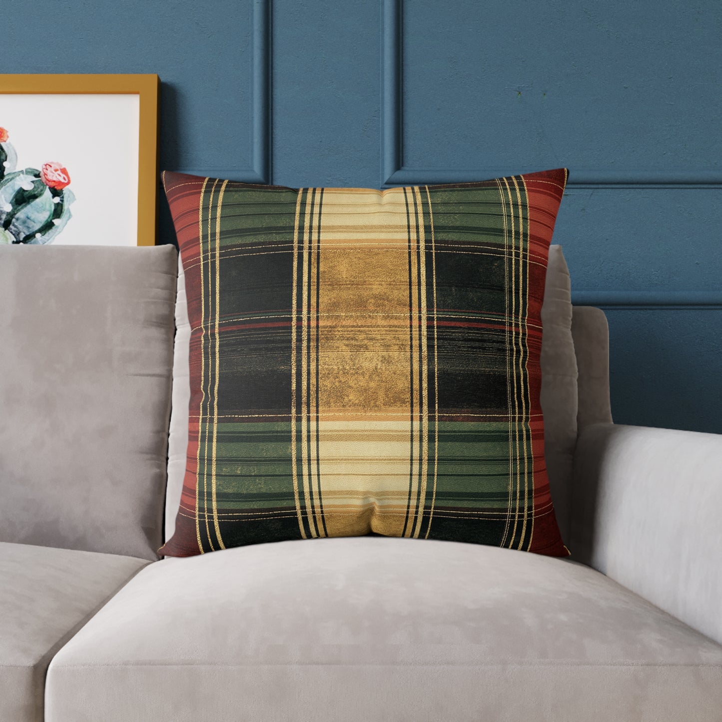 Cozy Tartan Throw Pillow