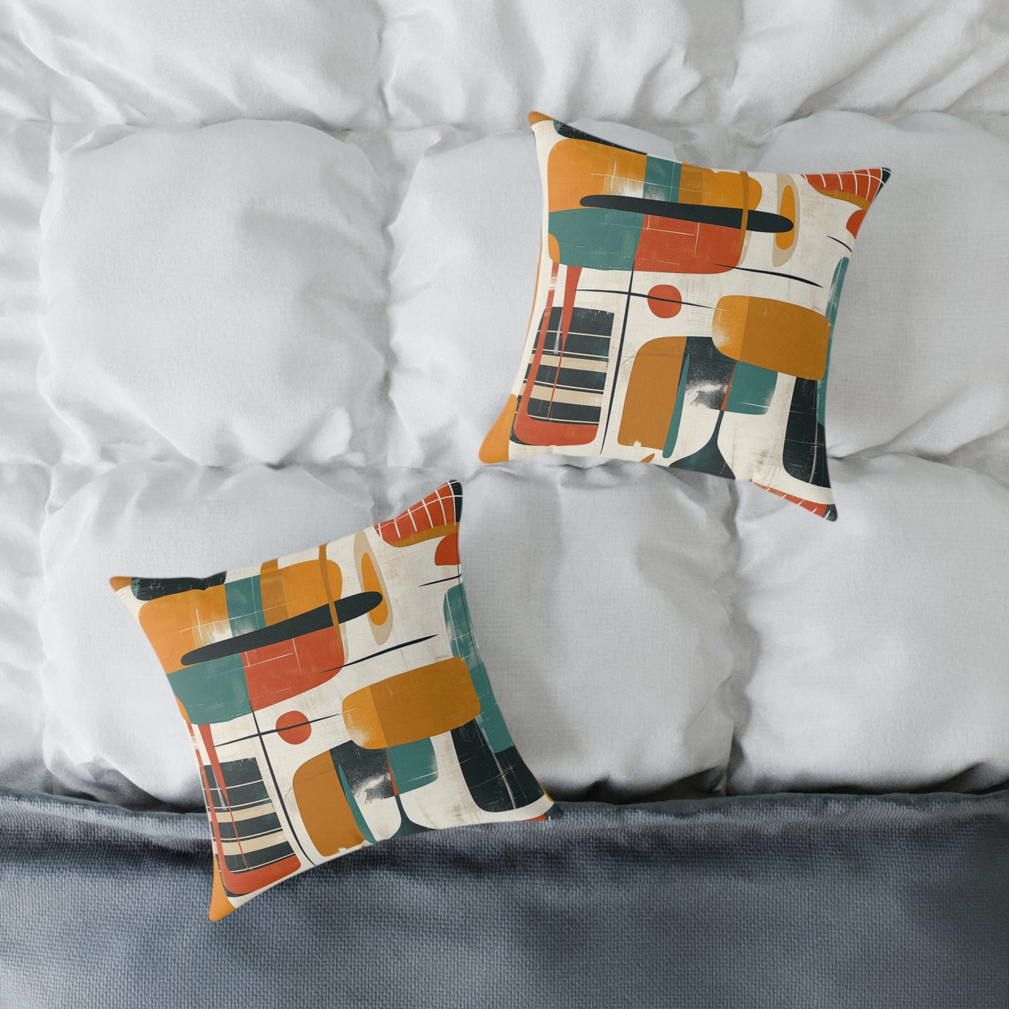 Retro Geometric Art Deco Pillow