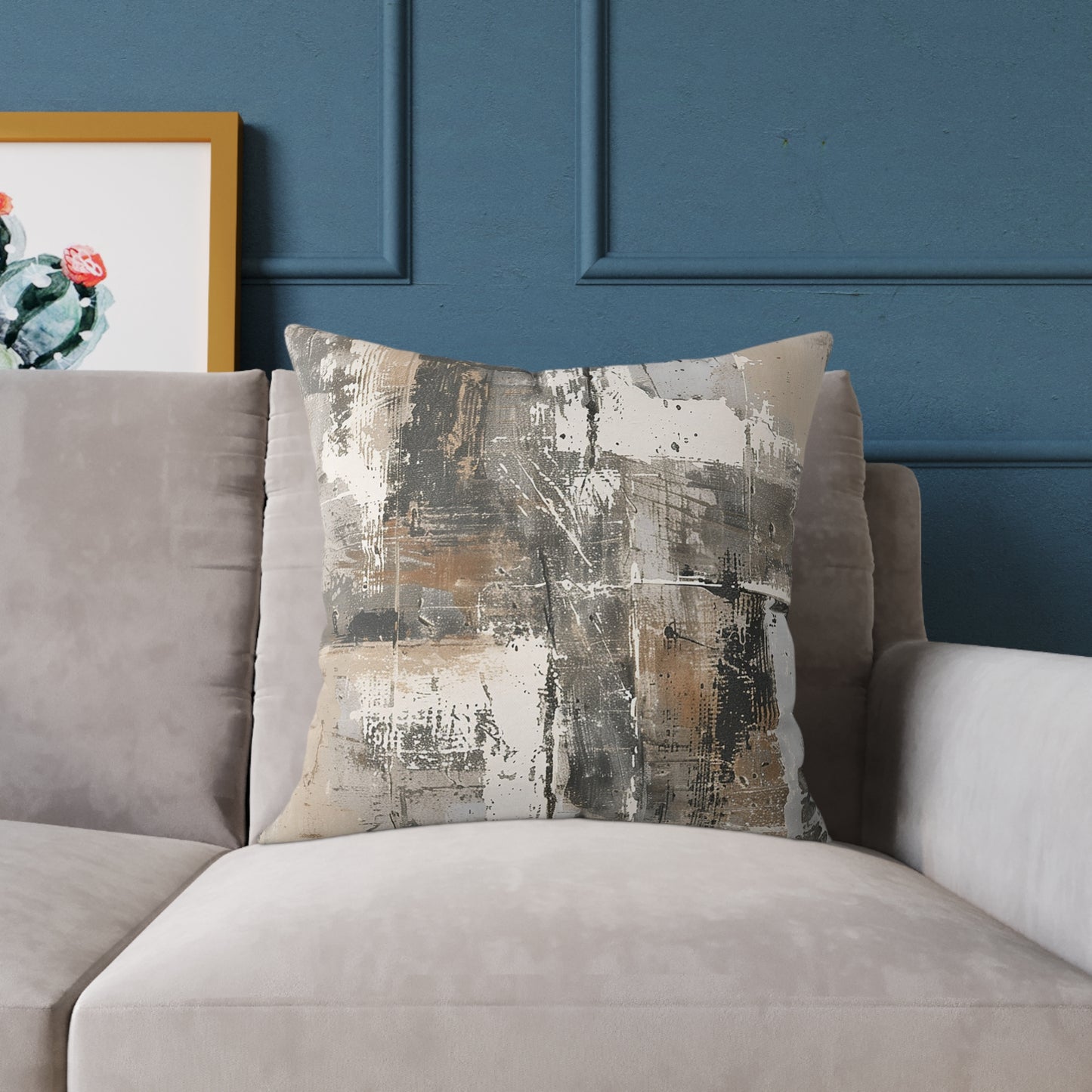 Abstract Earth Tones Pillow