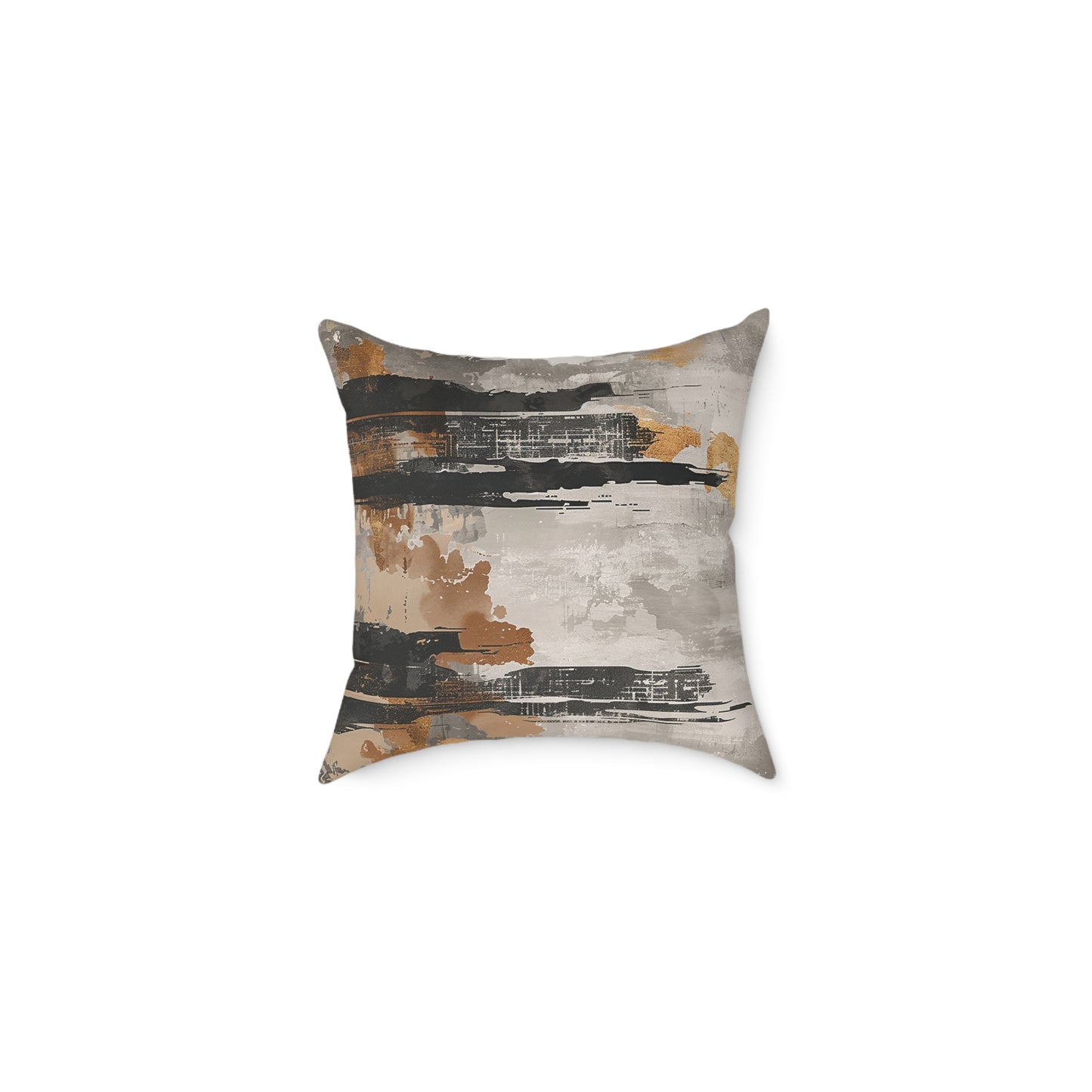 Abstract Earth Tones Brushstroke Pillow