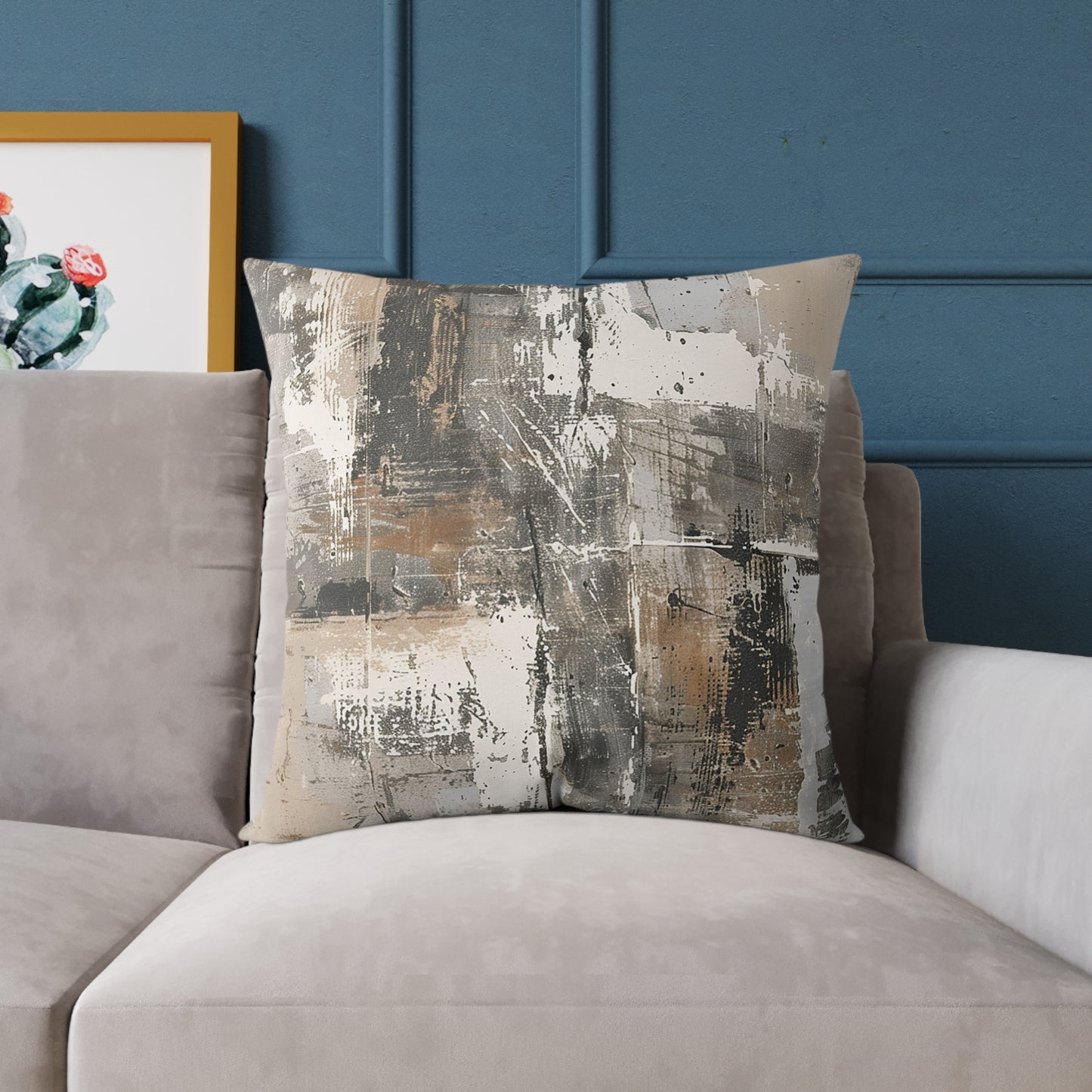 Abstract Earth Tones Pillow