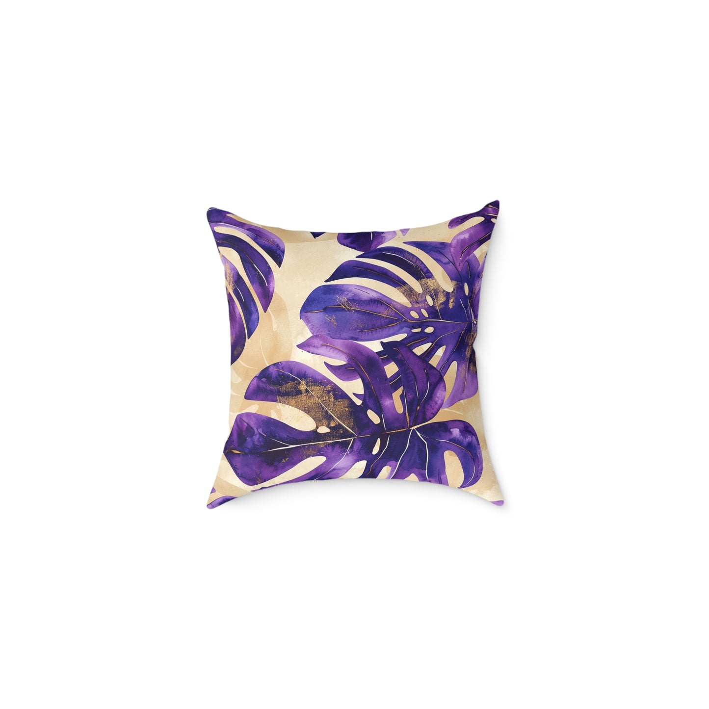 Purple Paradise Leaf Pillow