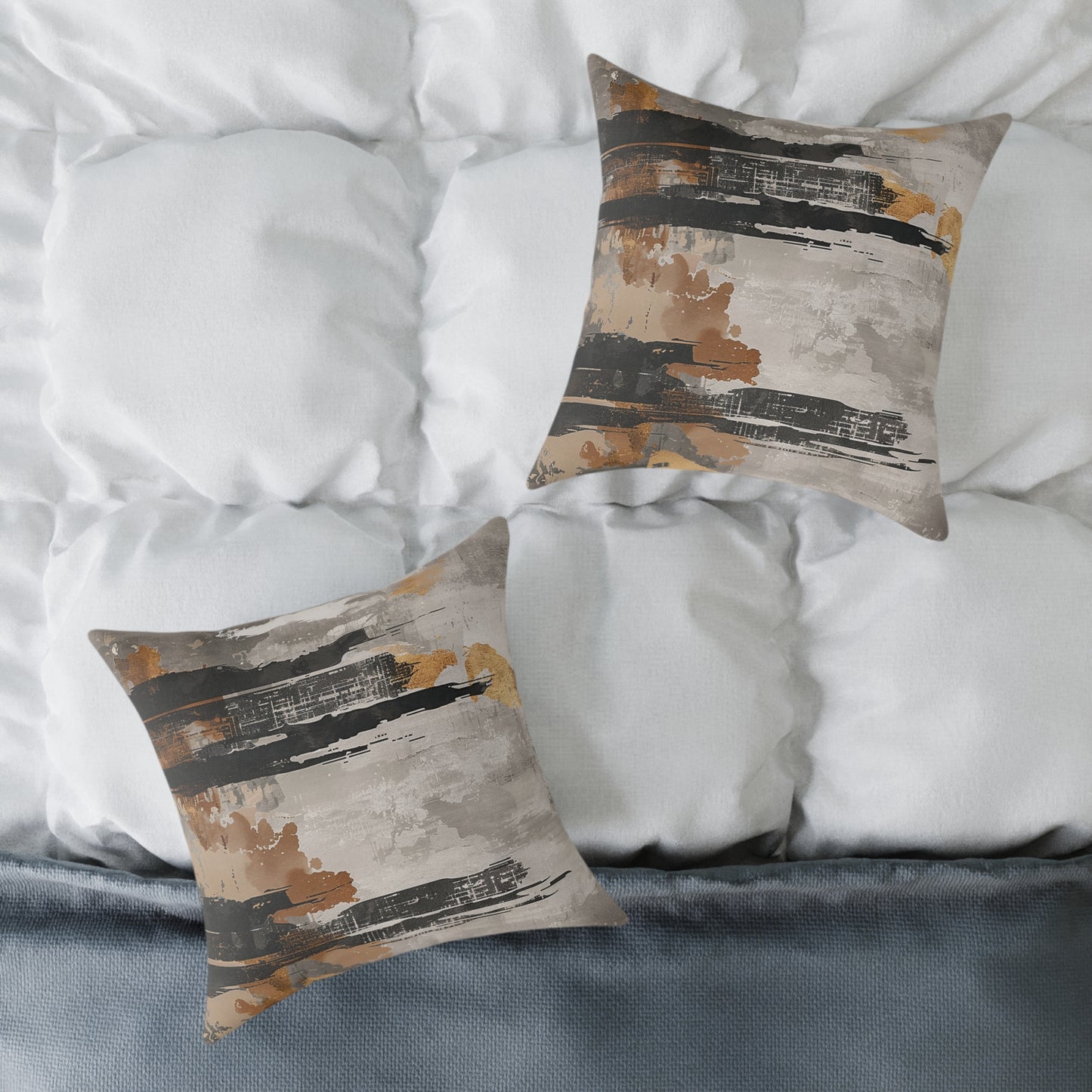 Abstract Earth Tones Brushstroke Pillow