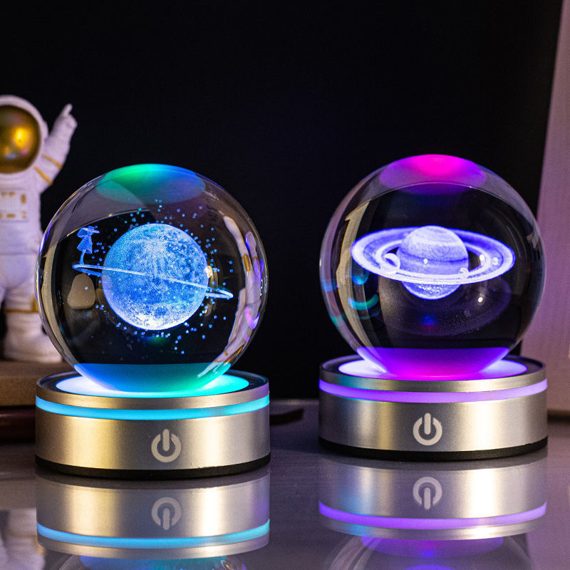 Luminous 3D Crystal Ball Night Lamp