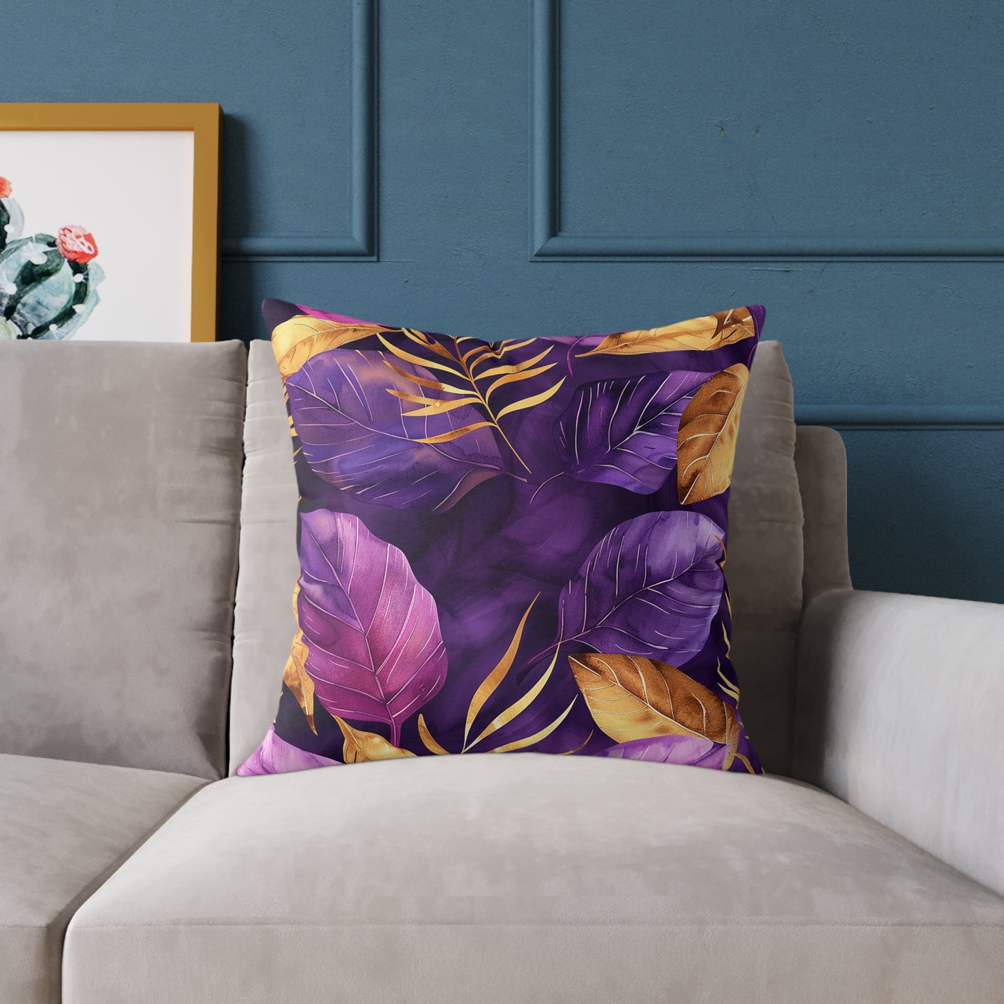 Vibrant Tropical Leaves Pillow