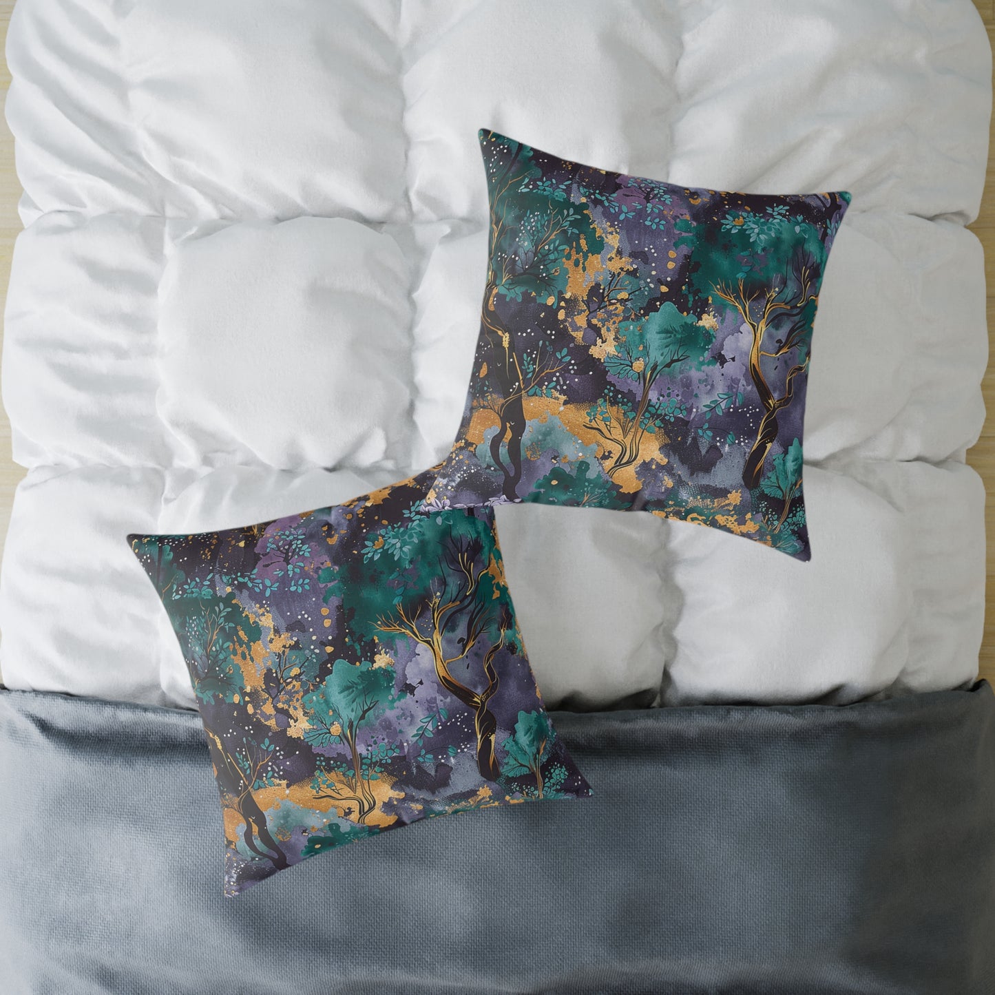 Midnight Woodland Themed Pillow