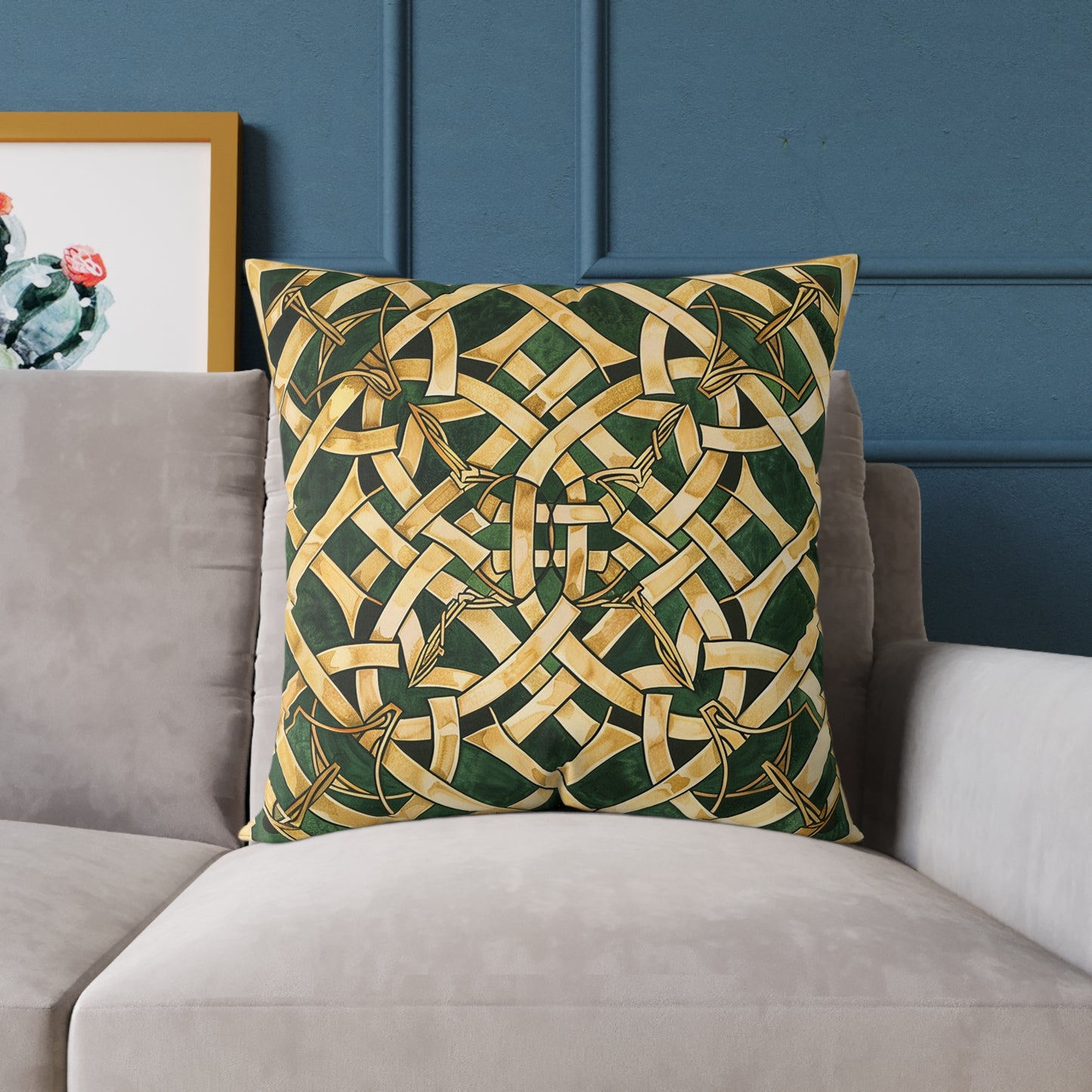 Celtic Gold Knot Pillow