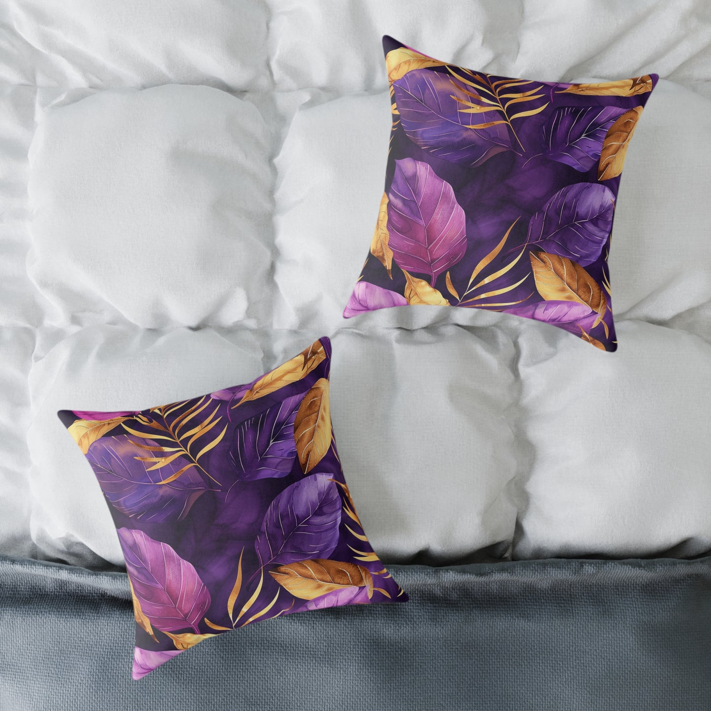 Vibrant Tropical Leaves Pillow