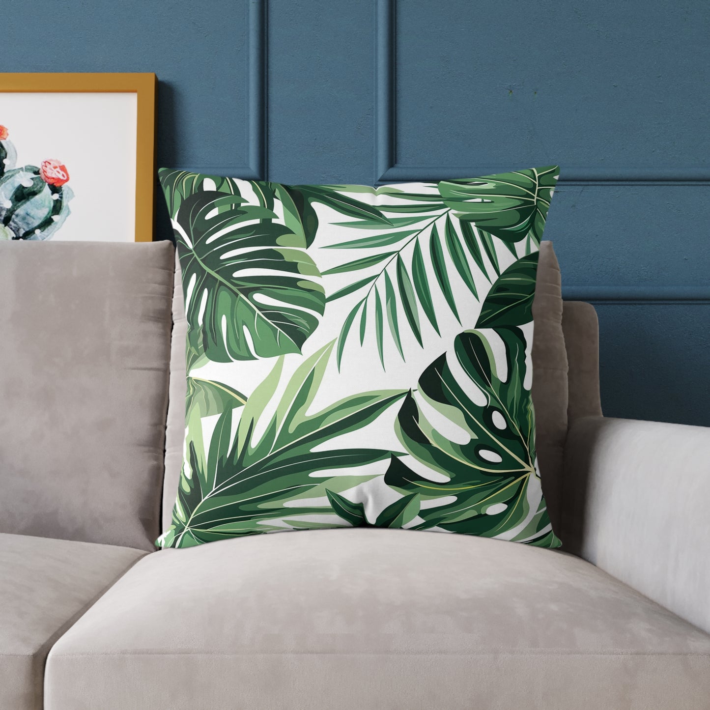 Palm Leaf Accent Pillow