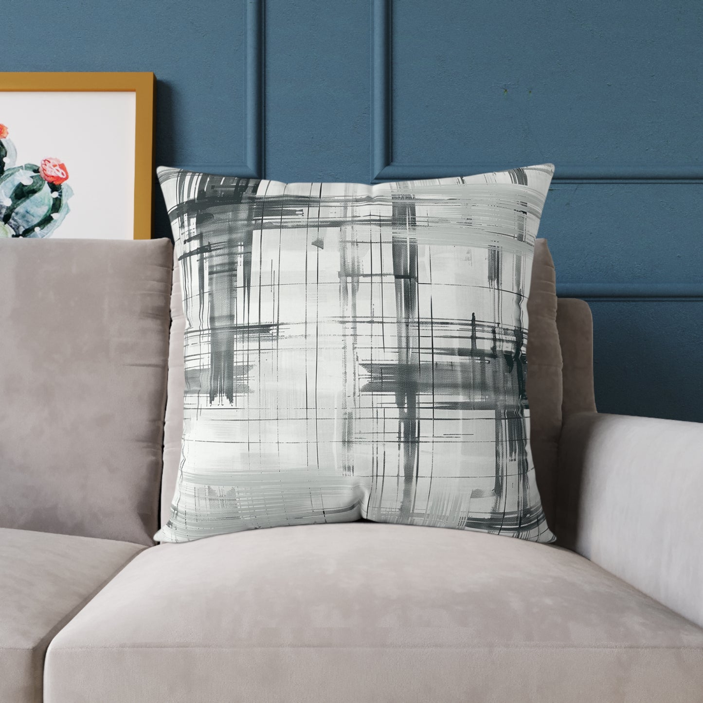 Abstract Grid Decorative Pillow