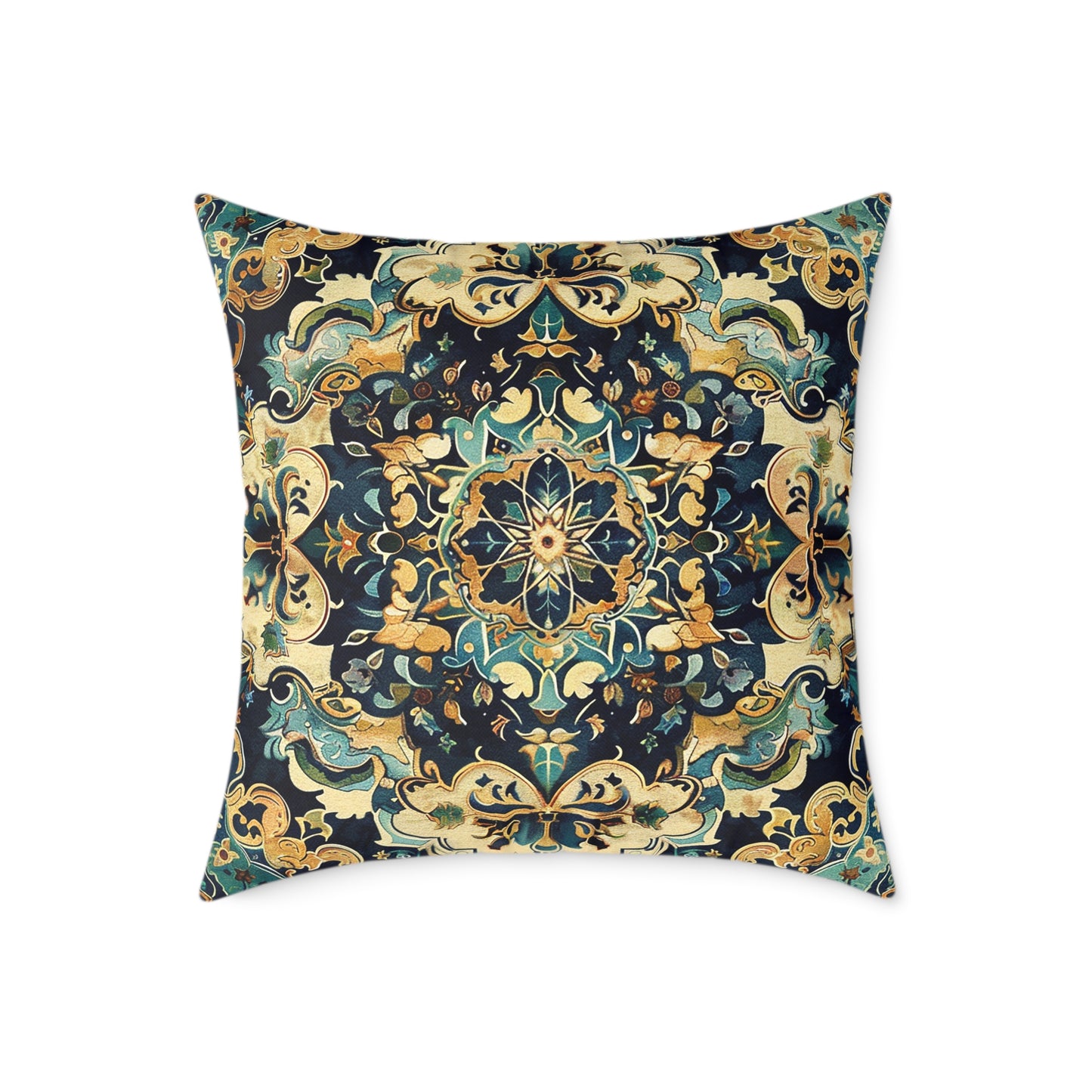 Regal Mandala Tapestry Decorative Pillow