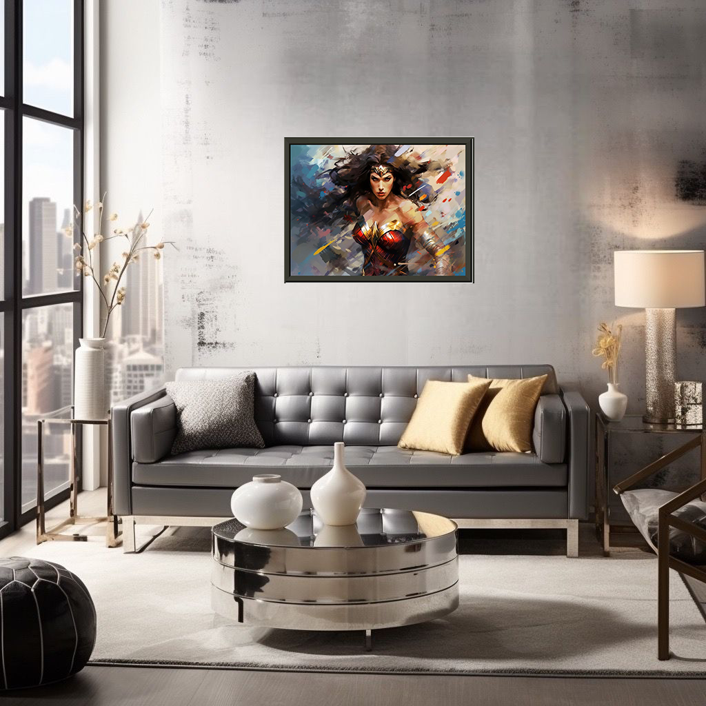 Abstract Dynamism of Wonder Woman - ExclusiveCreativeDesigns