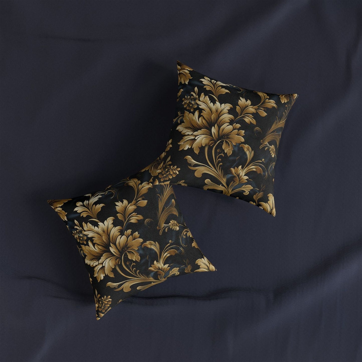 Black & Gold Luxury Pillow Design - ExclusiveCreativeDesigns