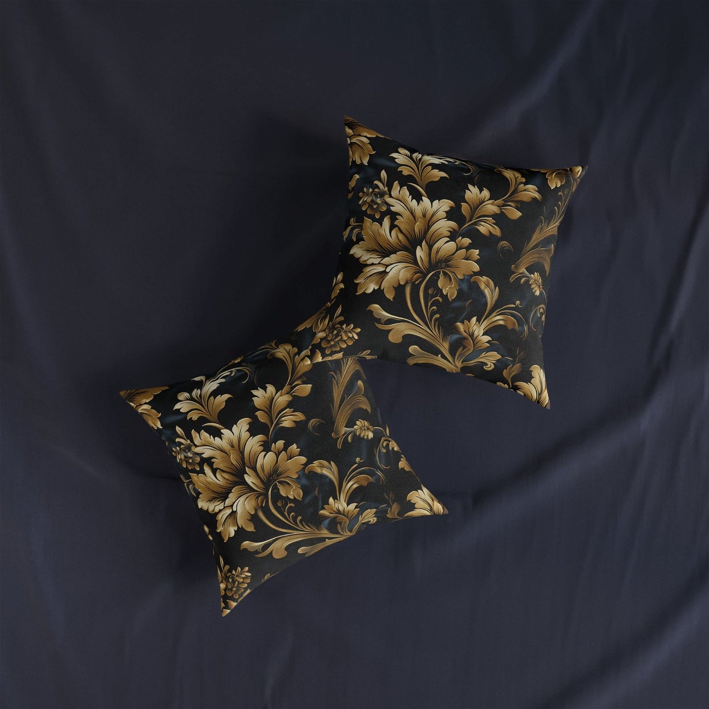 Black & Gold Luxury Pillow Design - ExclusiveCreativeDesigns