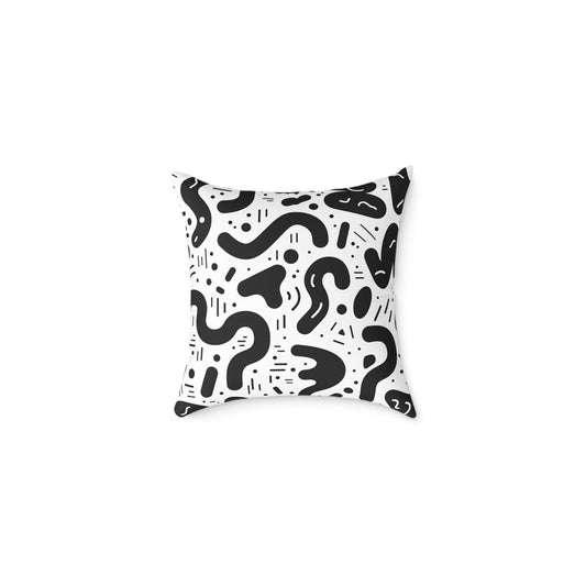 Black and White shapes Pillow - ExclusiveCreativeDesigns