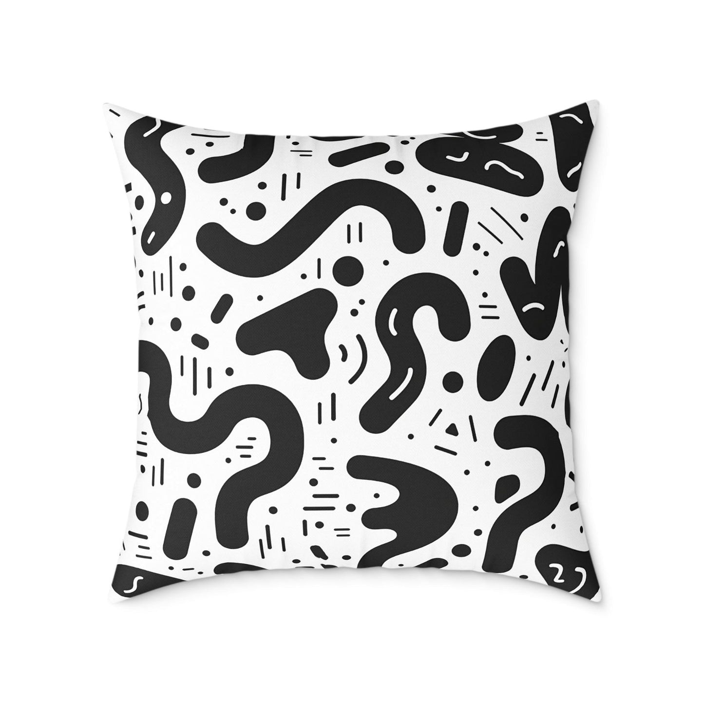 Black and White shapes Pillow - ExclusiveCreativeDesigns