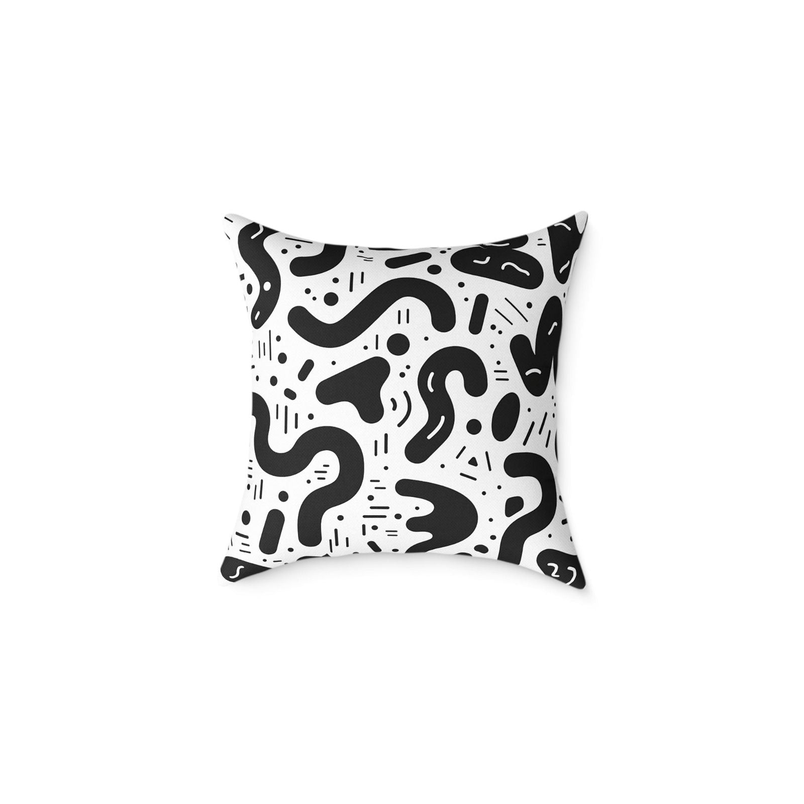 Black and White shapes Pillow - ExclusiveCreativeDesigns