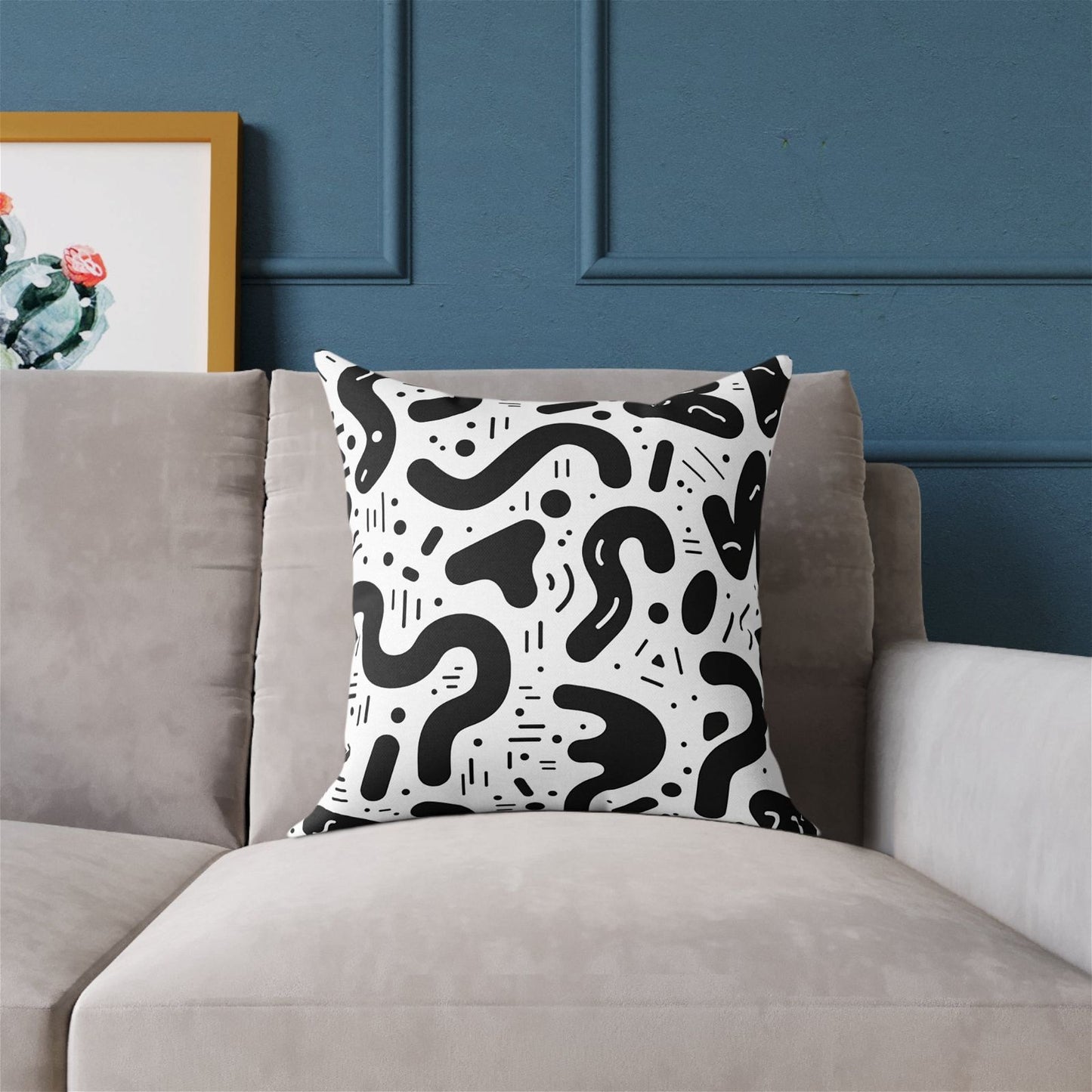 Black and White shapes Pillow - ExclusiveCreativeDesigns