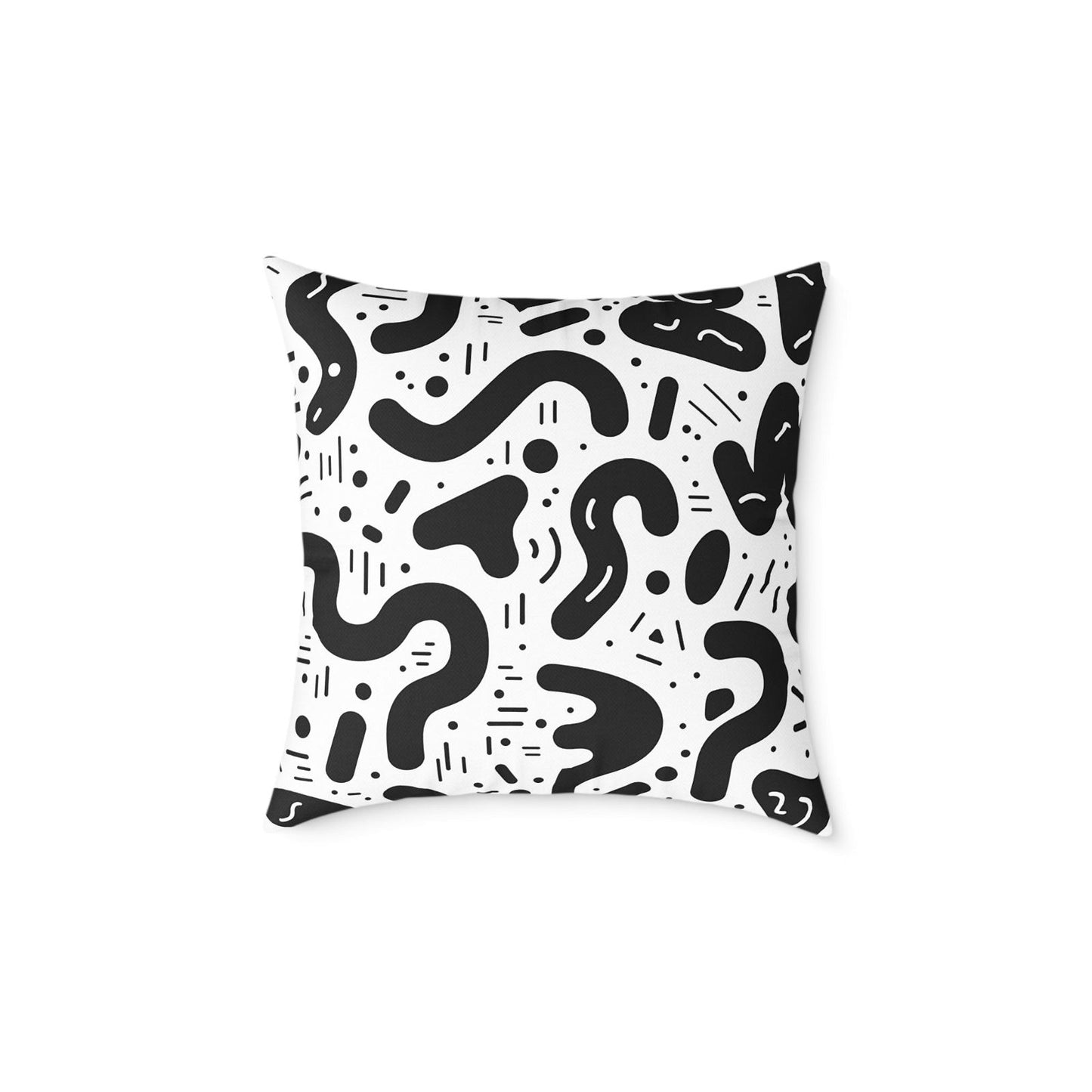 Black and White shapes Pillow - ExclusiveCreativeDesigns