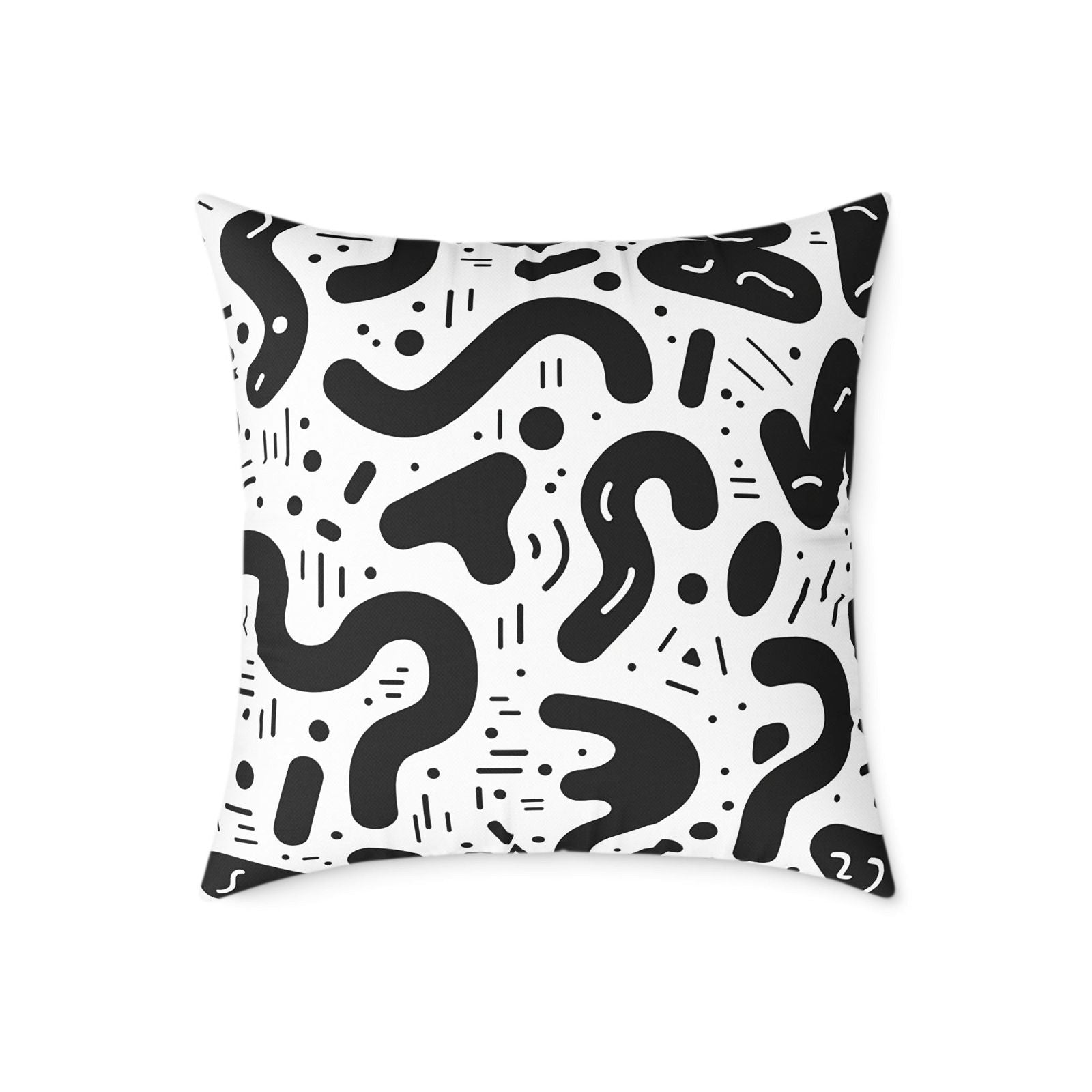 Black and White shapes Pillow - ExclusiveCreativeDesigns