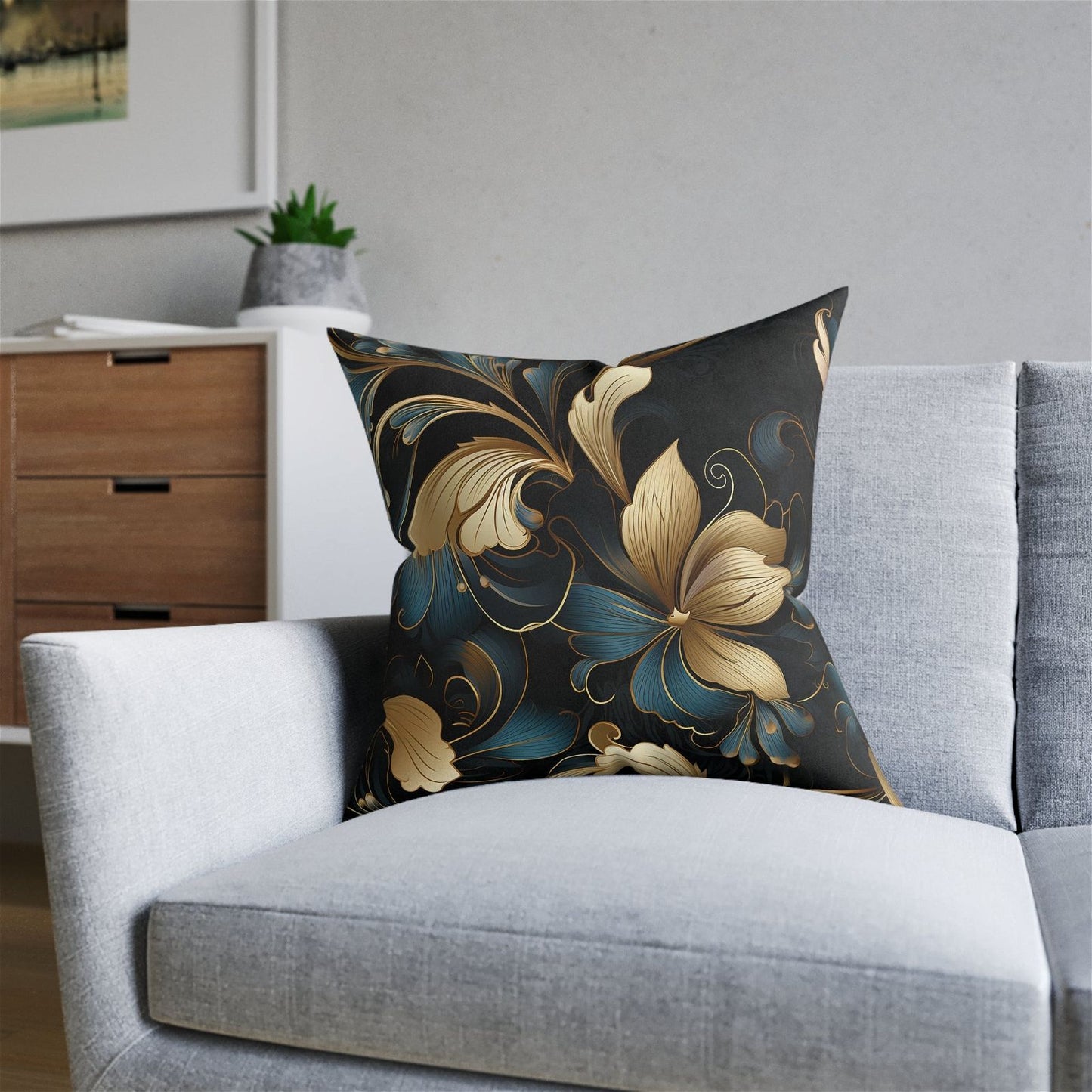 Chic Contrast Pattern Square Pillow - ExclusiveCreativeDesigns