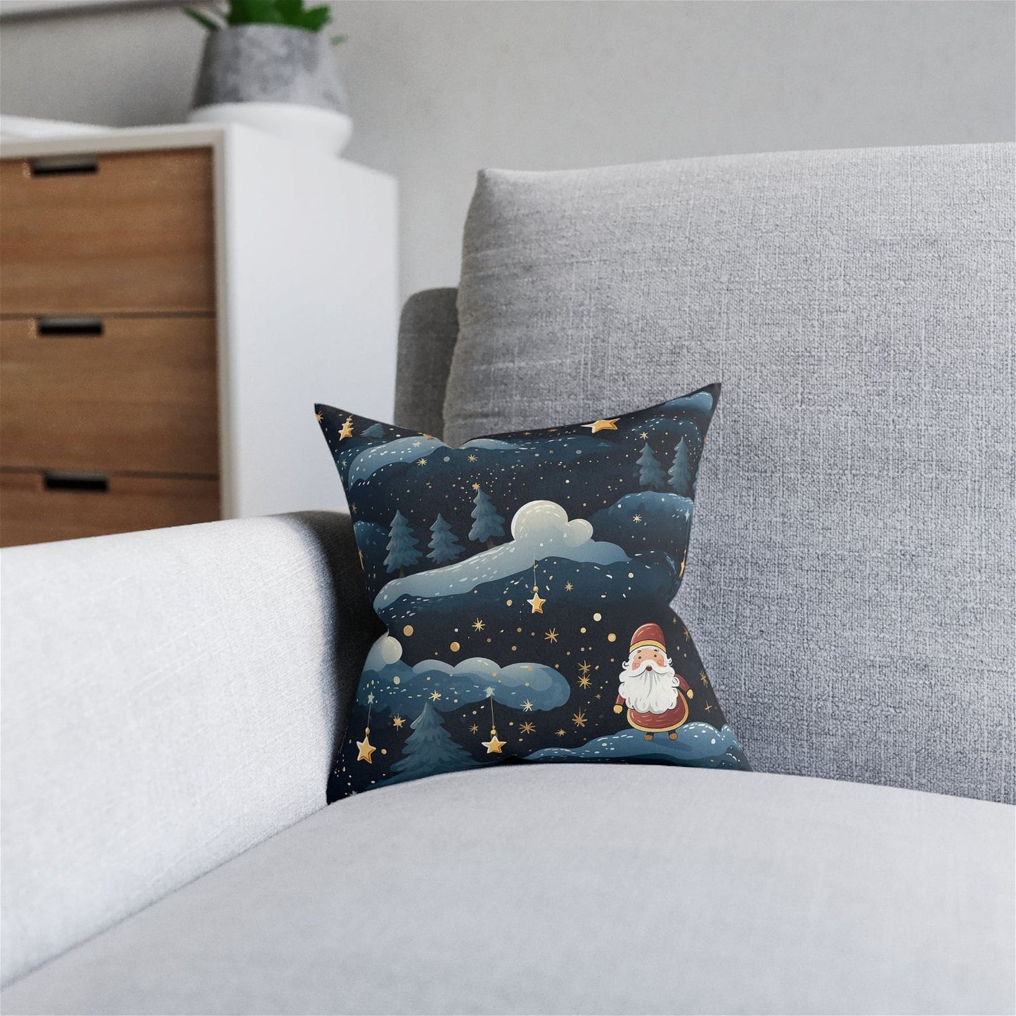 Christmas Pattern Square Pillow - ExclusiveCreativeDesigns