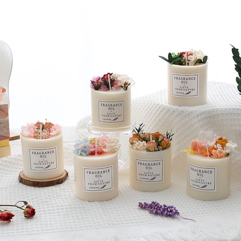 Dried Flowers Fragrance Candles - ExclusiveCreativeDesigns